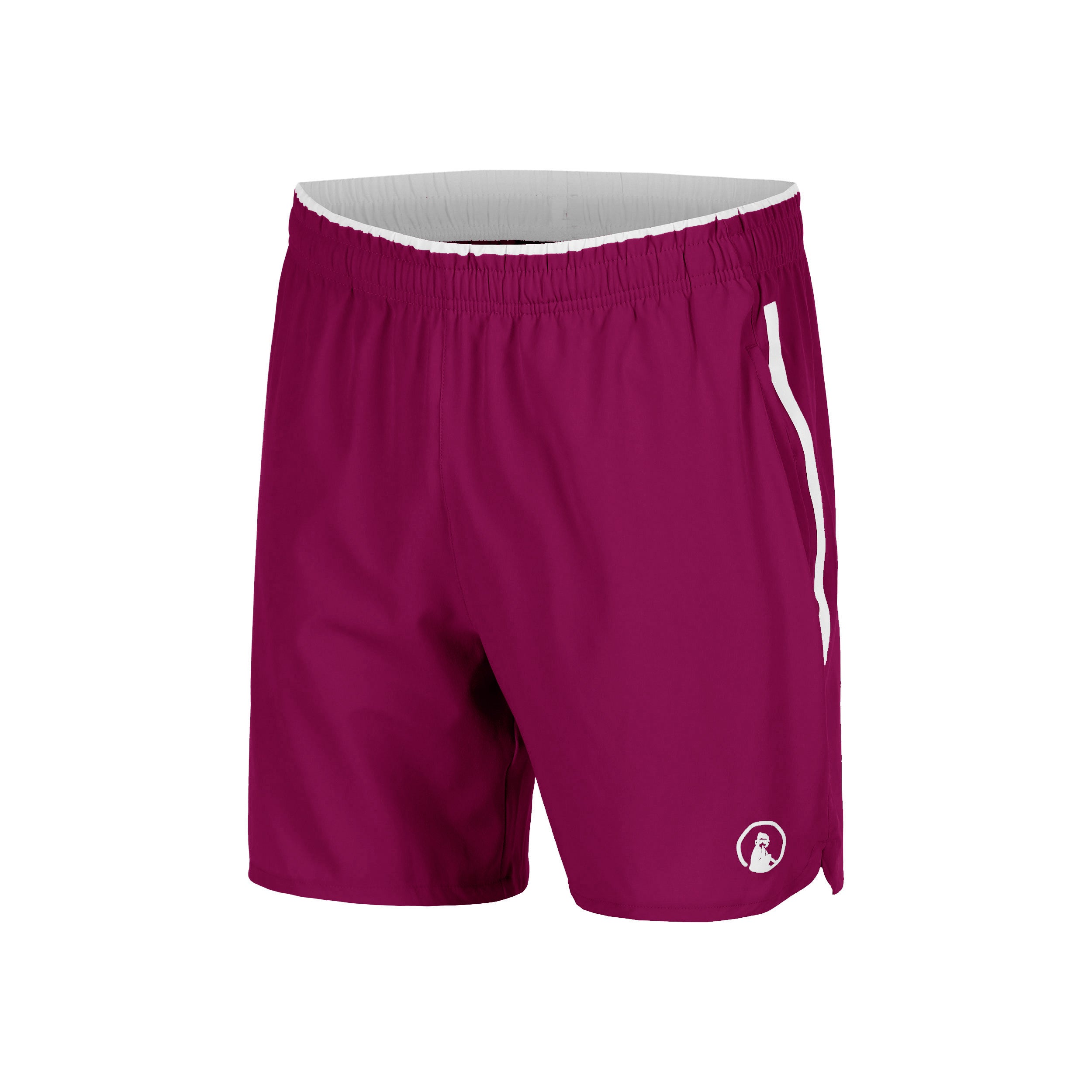 Quiet Please Drop 7in Shorts Herren-berry, weiß
