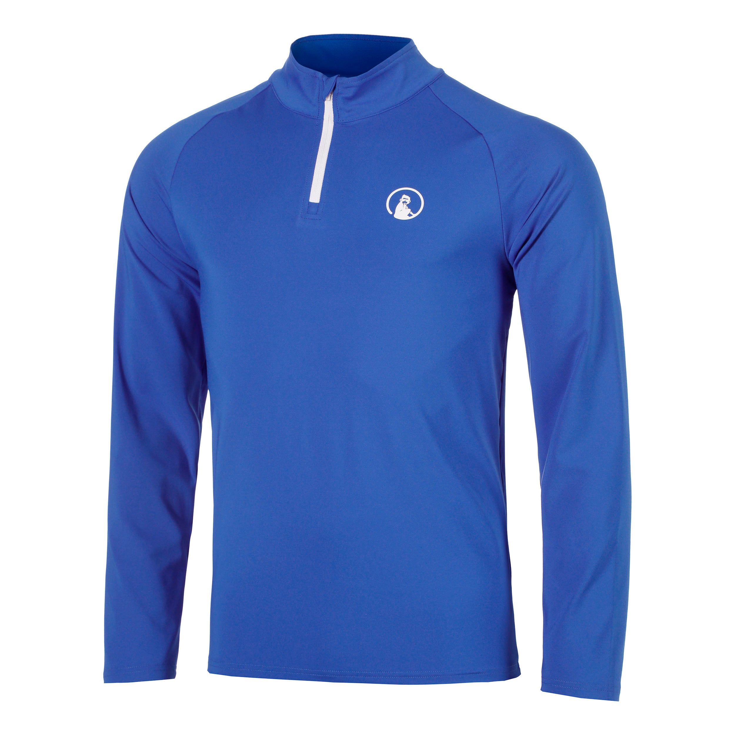 Quiet Please Big Serve 1/4 Zip Long sleeve Men - blue, white