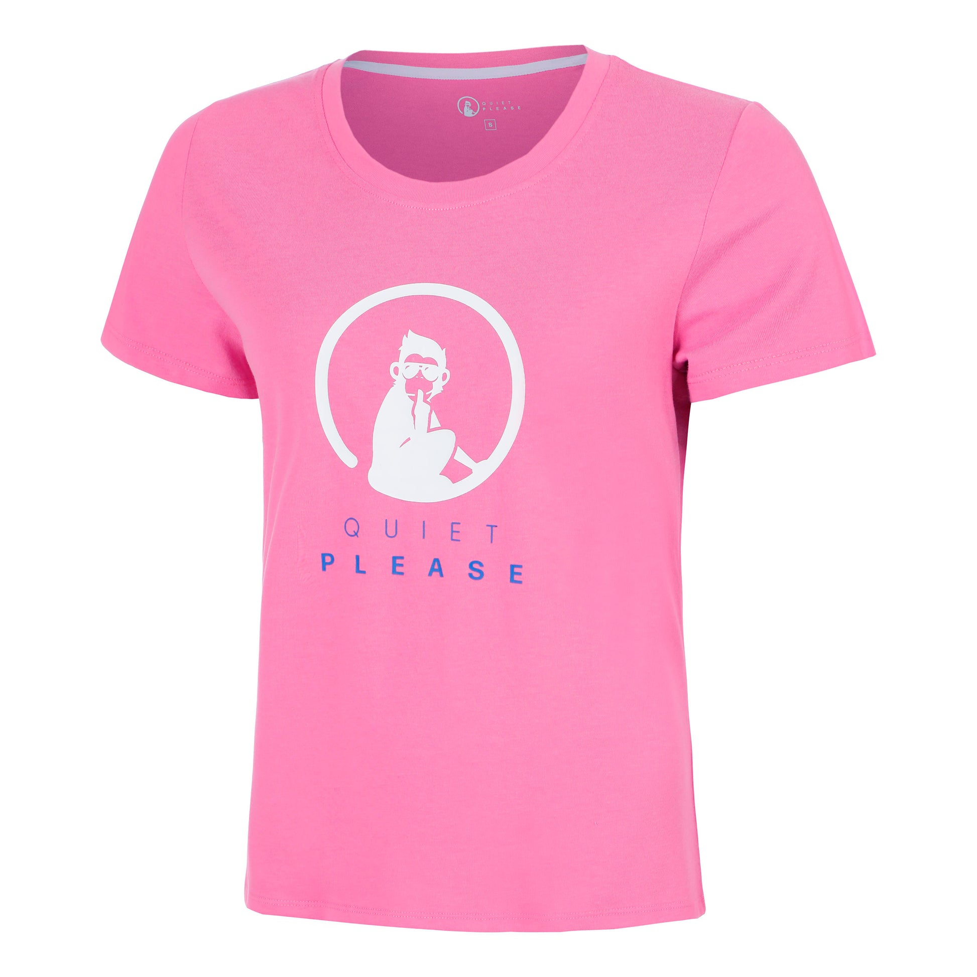 Quiet Please Trainings T-Shirt Women - pink, white