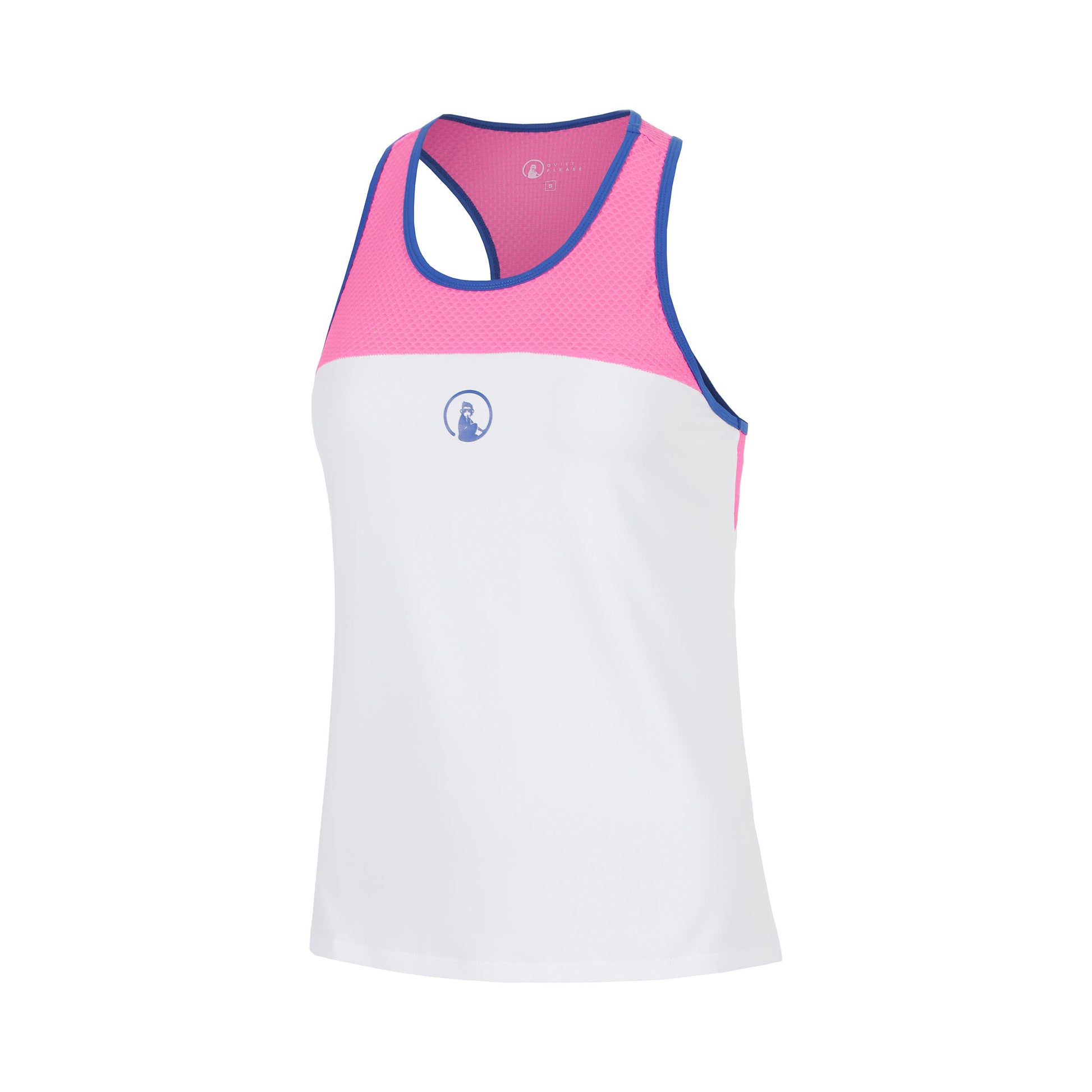 Quiet Please Racerback Tank-Top Mädchen - pink, weiß