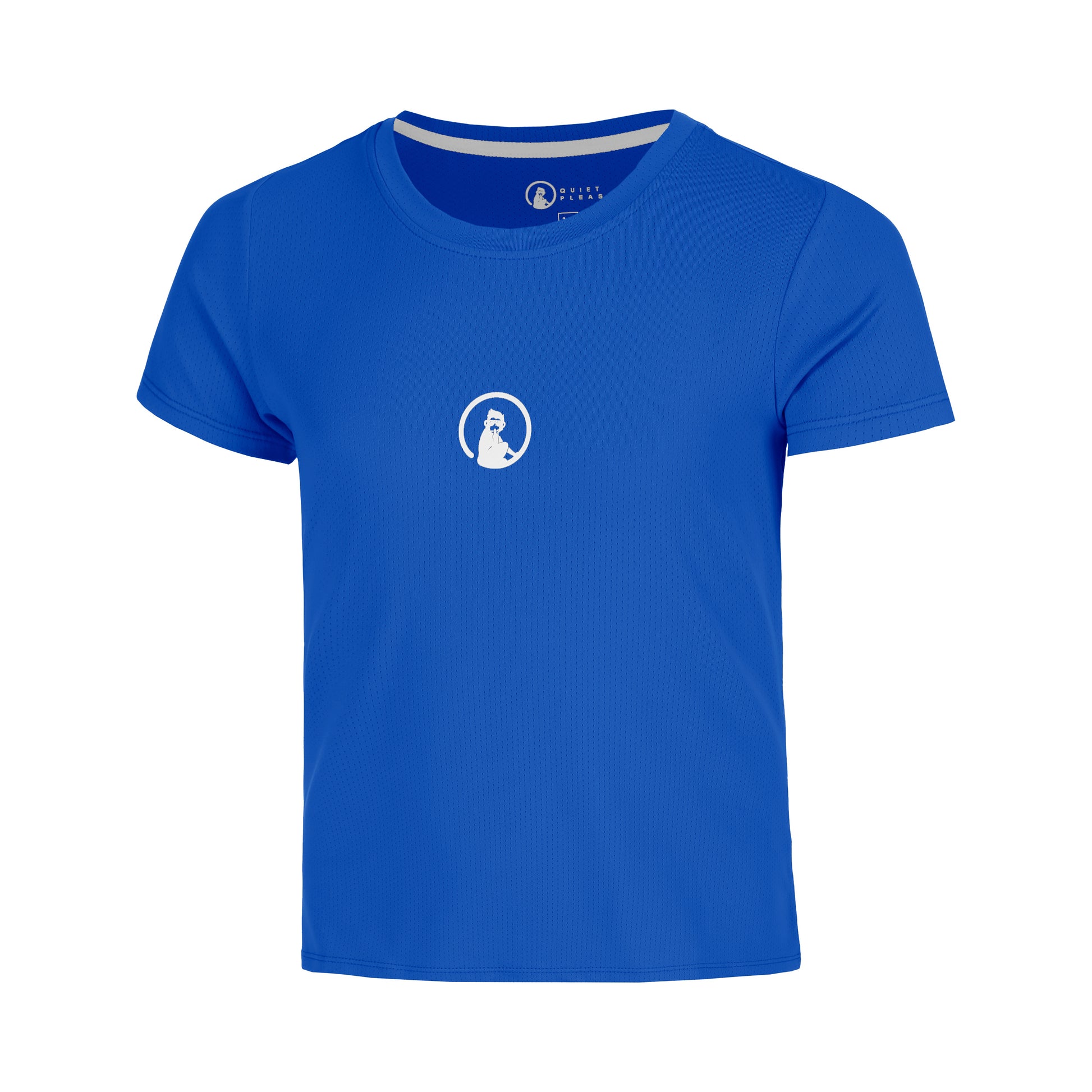 Quiet Please Retriever T-Shirt Girls-blue, white