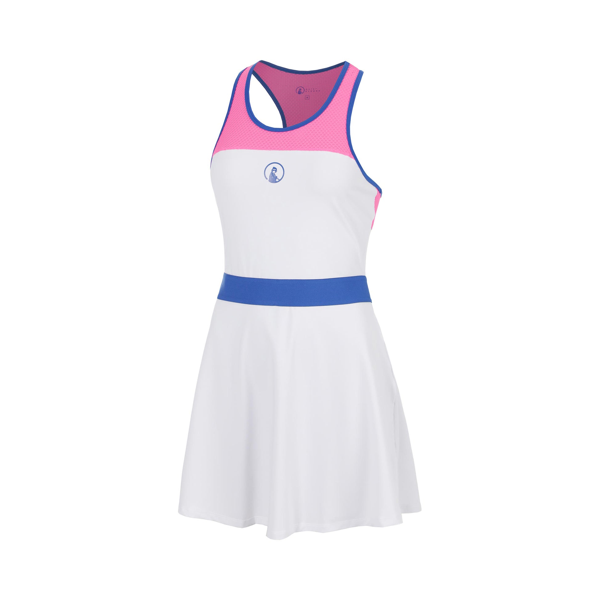 Quiet Please Racerback Dress Girls - white, blue