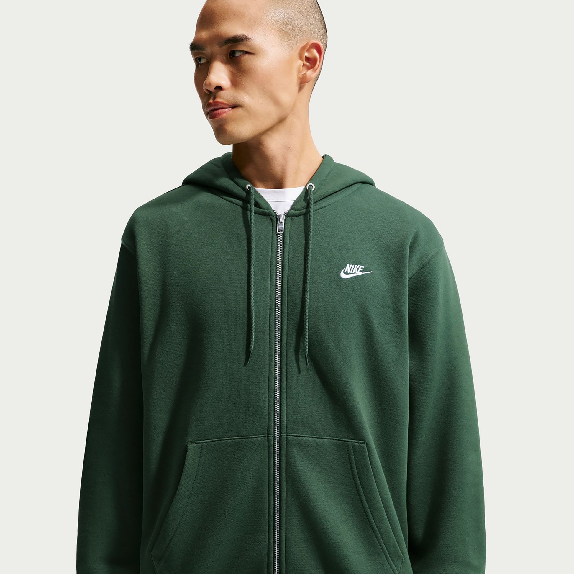 Nike Club Bb Full-Zip Sweatjacke Herren - dunkelgrün