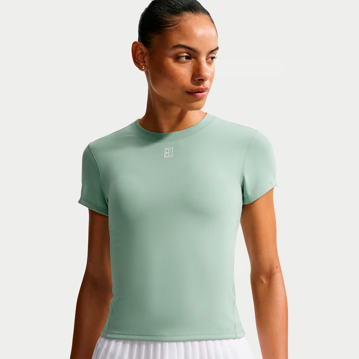 Nike Court Dri-FIT Advantage T-Shirt Women - grey-green, white