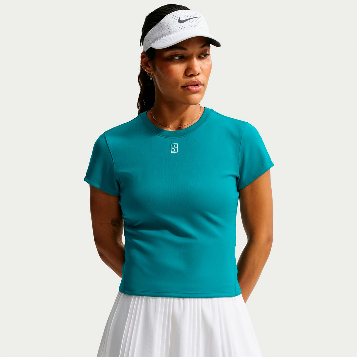Nike Court Dri-FIT Advantage T-Shirt Damen - petrol