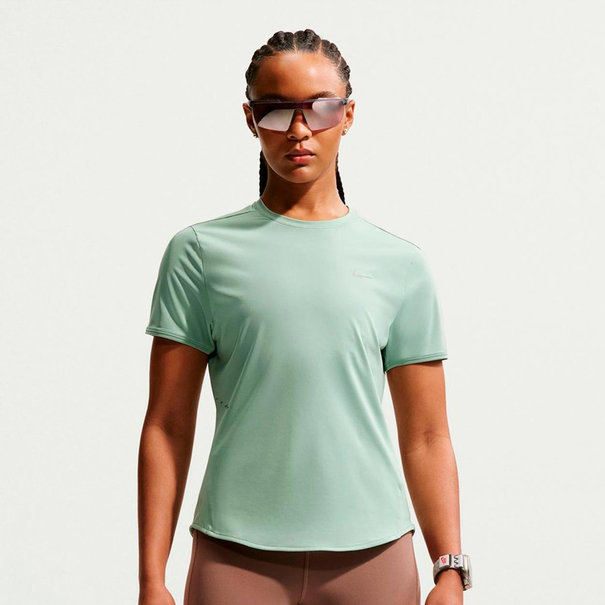 Nike Swift Running shirt Women - light green, silver