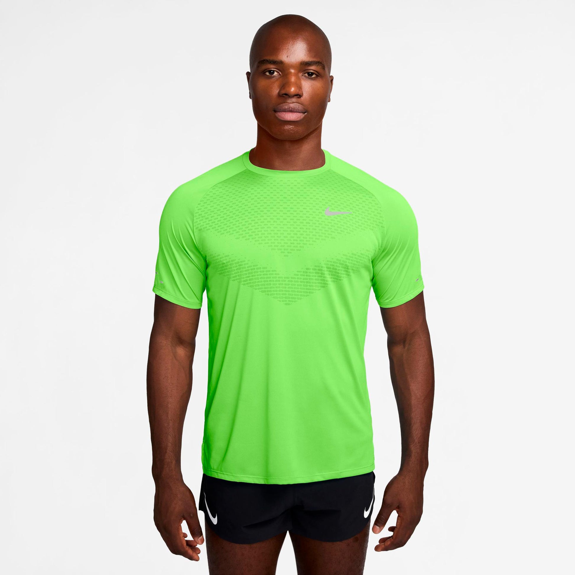 Nike Stride Running shirt Men - light green, silver