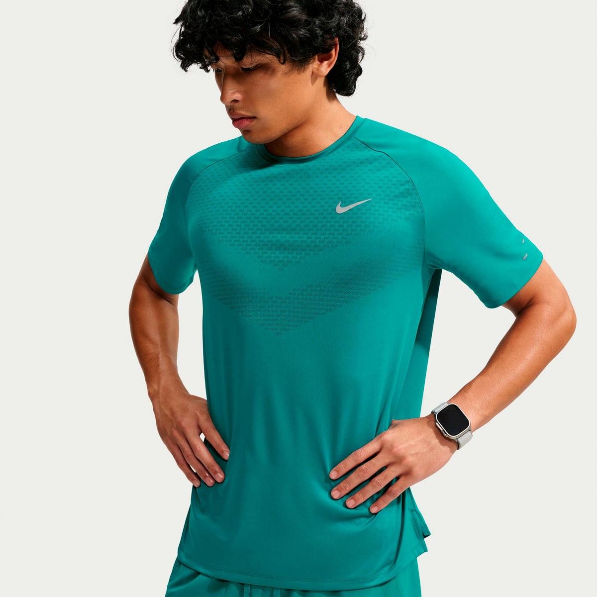 Nike Stride  Running shirt Men - petrol, silver