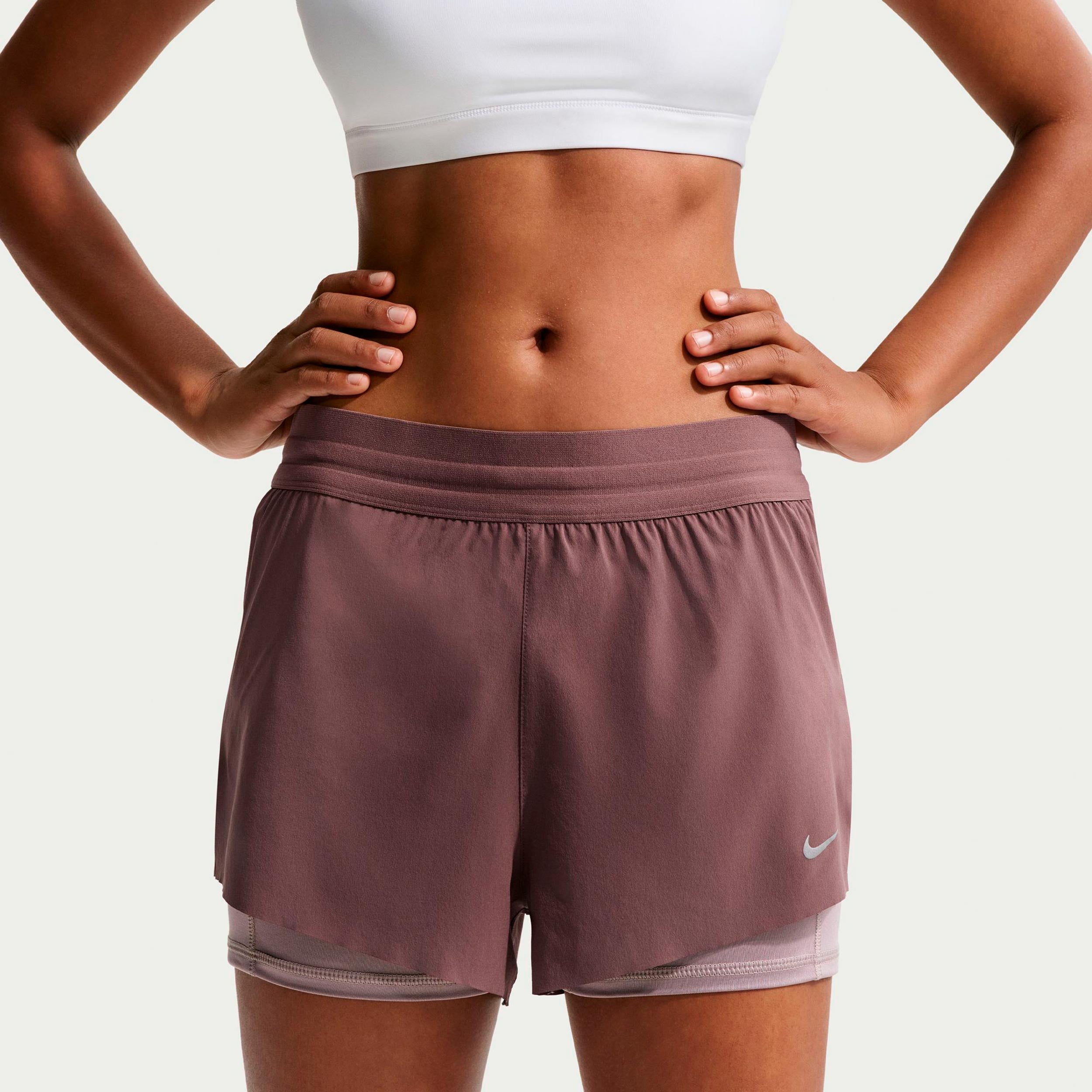 Nike Swift 2in1 Running shorts Women - brown, violet