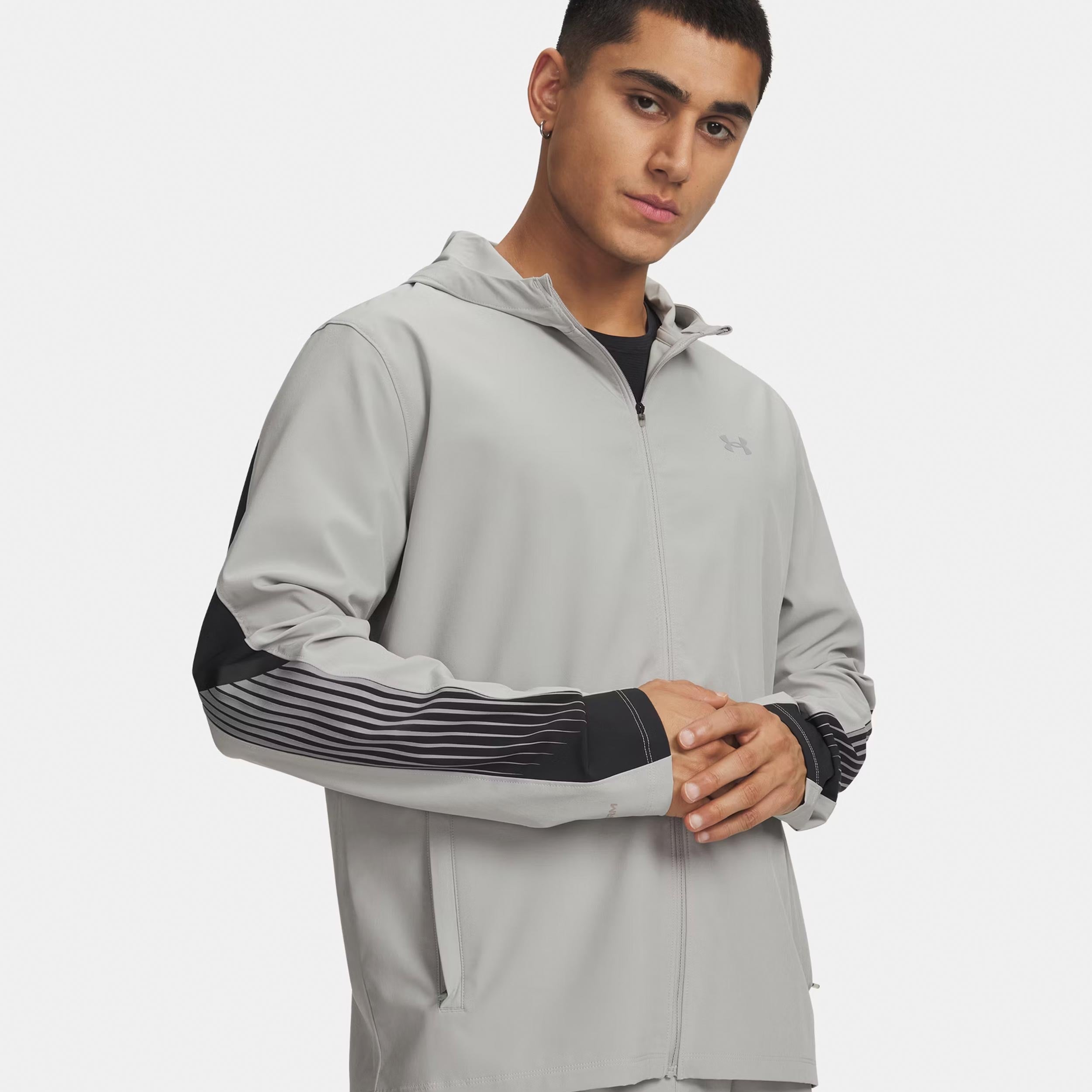 Under Armour Velociti Storm Hooded  Running jacket Men-grey, black