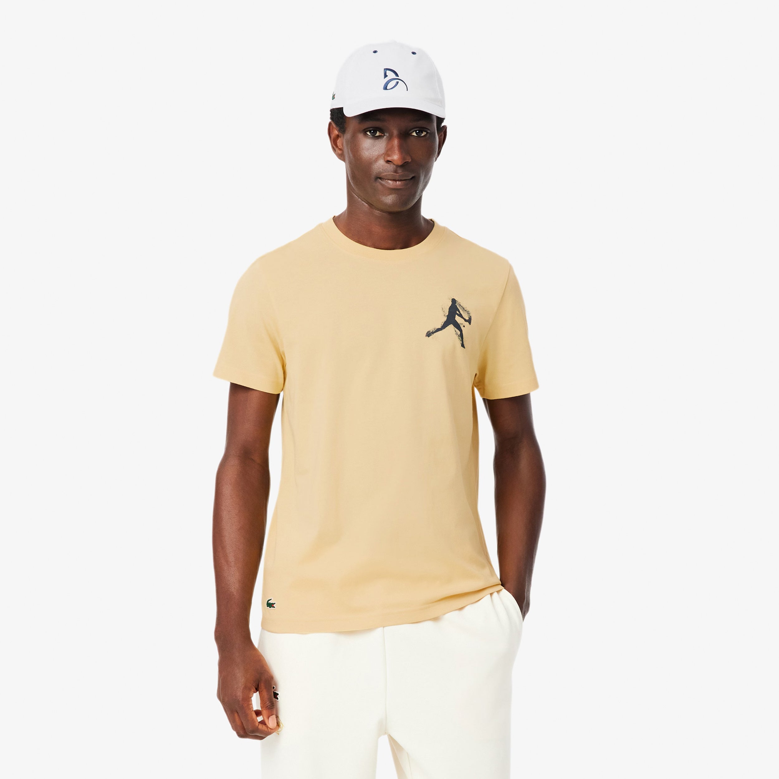 Lacoste T-Shirt & Cap Herren - beige, weiß