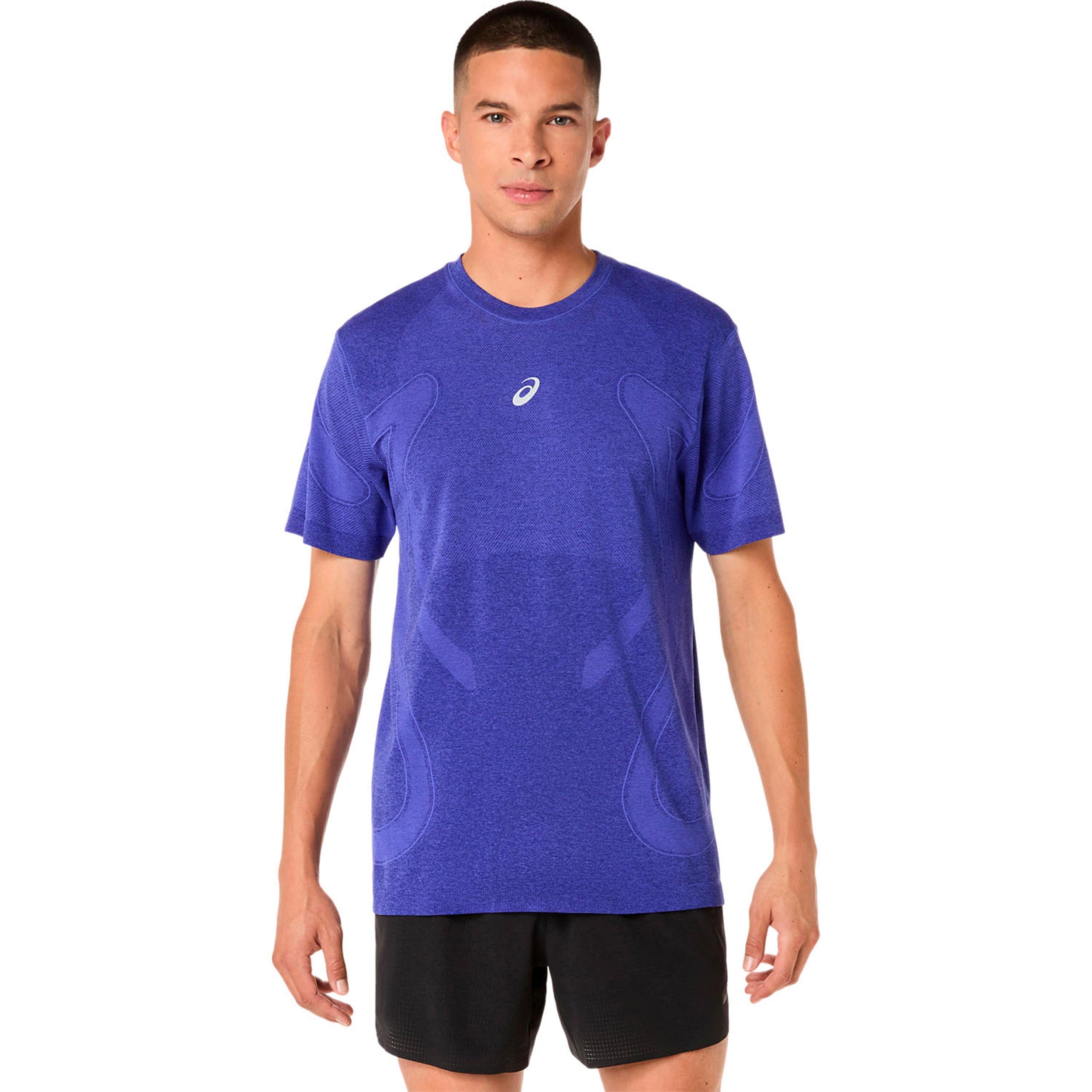 ASICS Road Seamless  Running shirt Men - blue, lilac