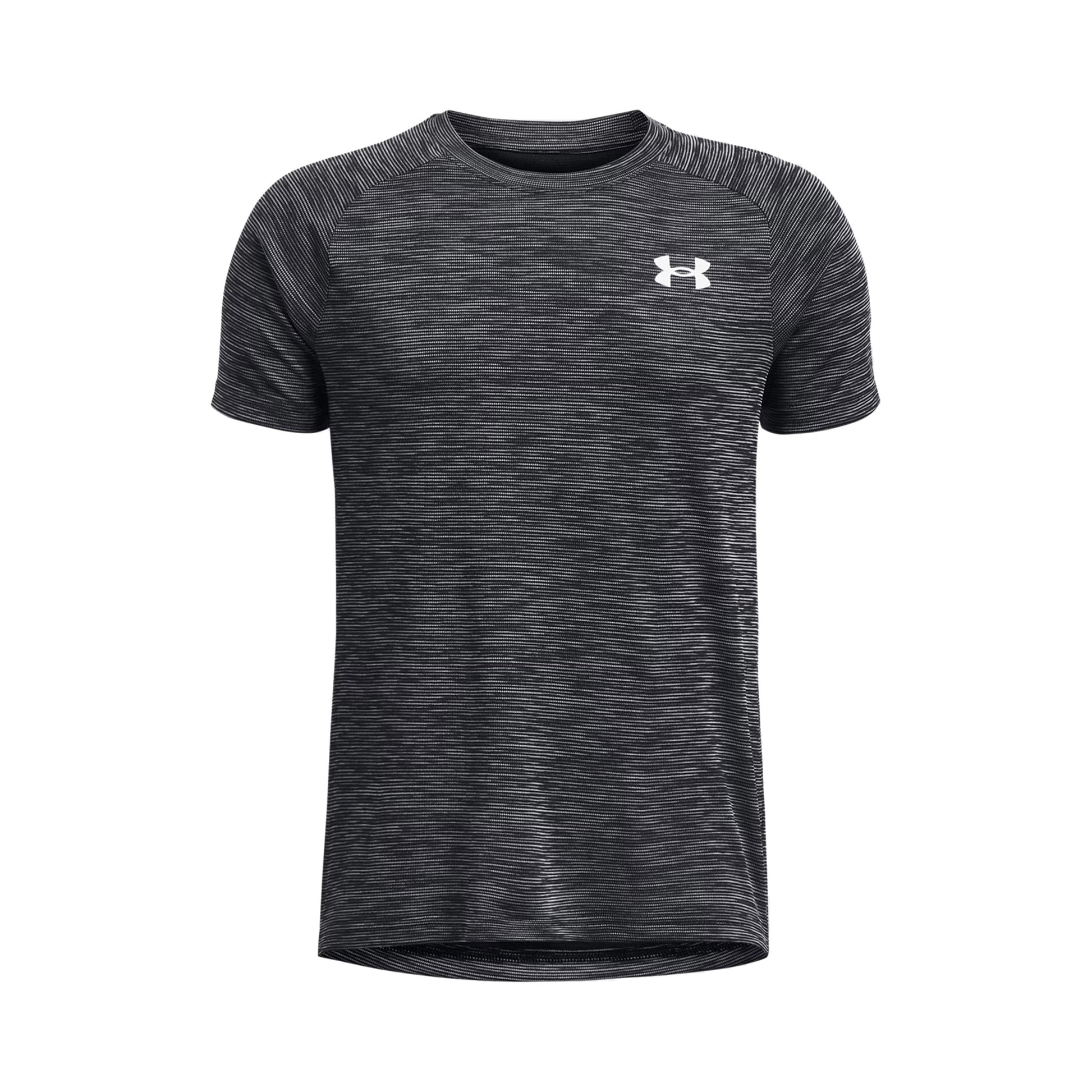 Under Armour Tech Textured T-Shirt Boys-black, white