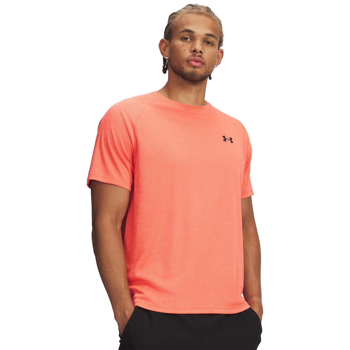 Under Armour Tech Textured T-Shirt Men-red, black