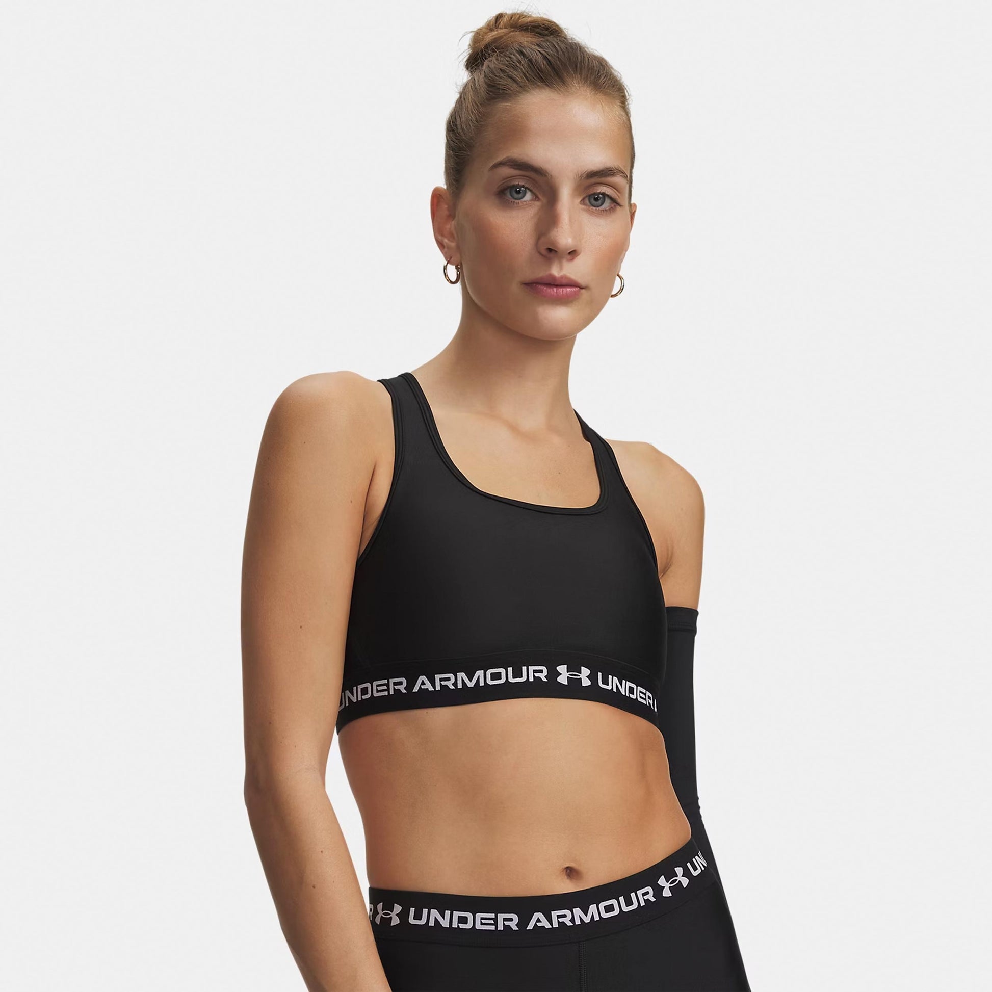 Under Armour Crossback Mid Sports bras Women - black, white