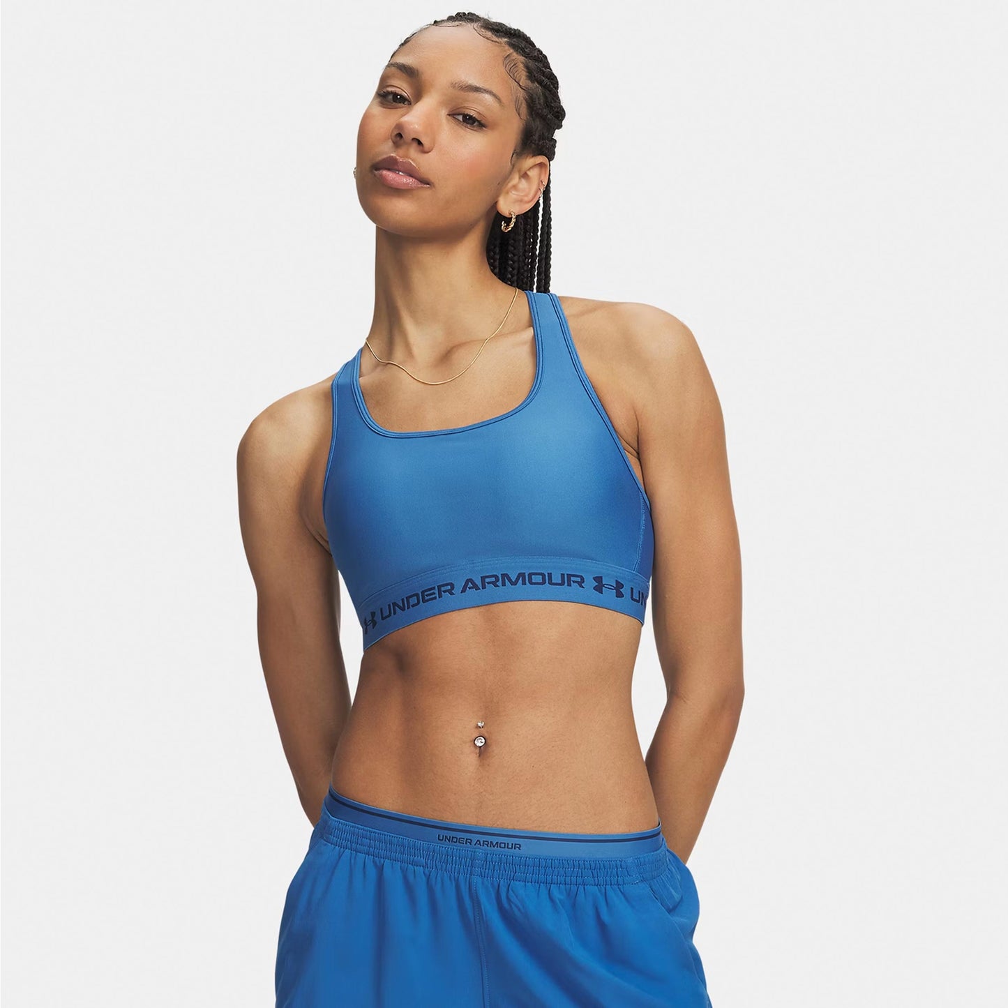 Under Armour Crossback Mid Sports bras Women - blue, midnight blue