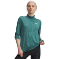 Tech 1/2 Zip-Twist Longsleeve Damen-grün, weiß