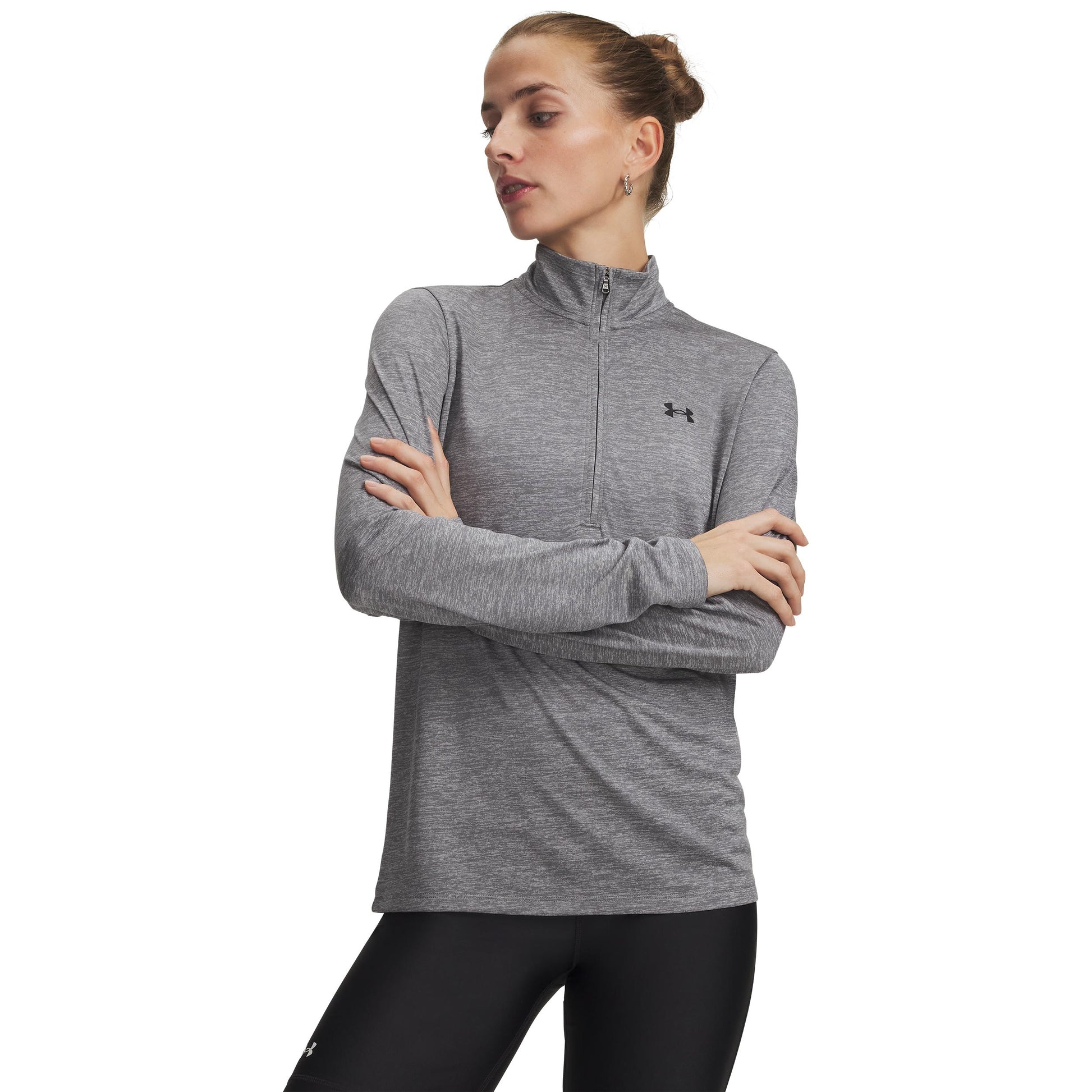Under Armour Tech 1/2 Zip-Twist Long sleeve Women-green, black