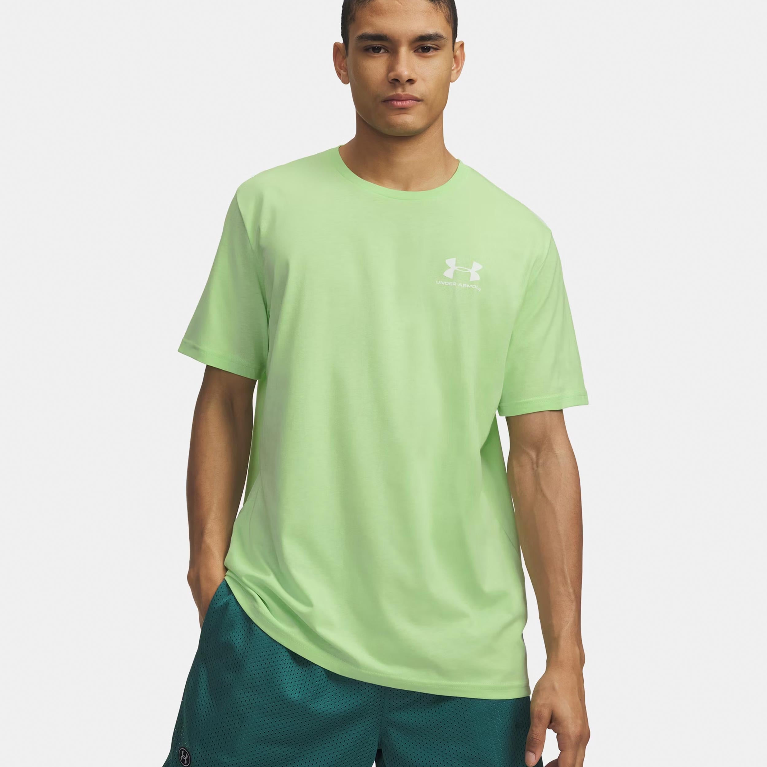 Under Armour Sportstyle Left Chef T-Shirt Men-green, white