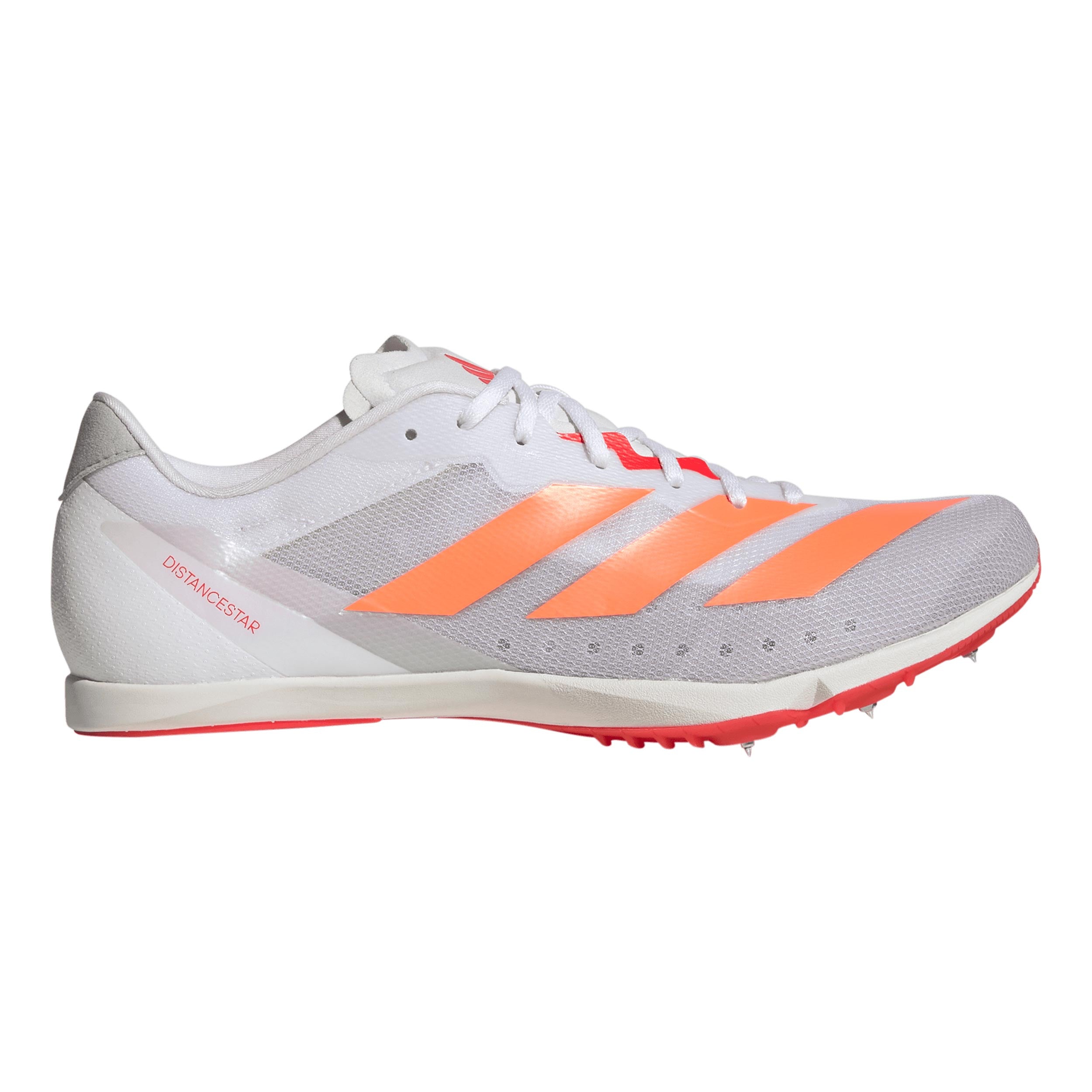adidas Distancestar Spikeschuh Unisex - weiß, rot