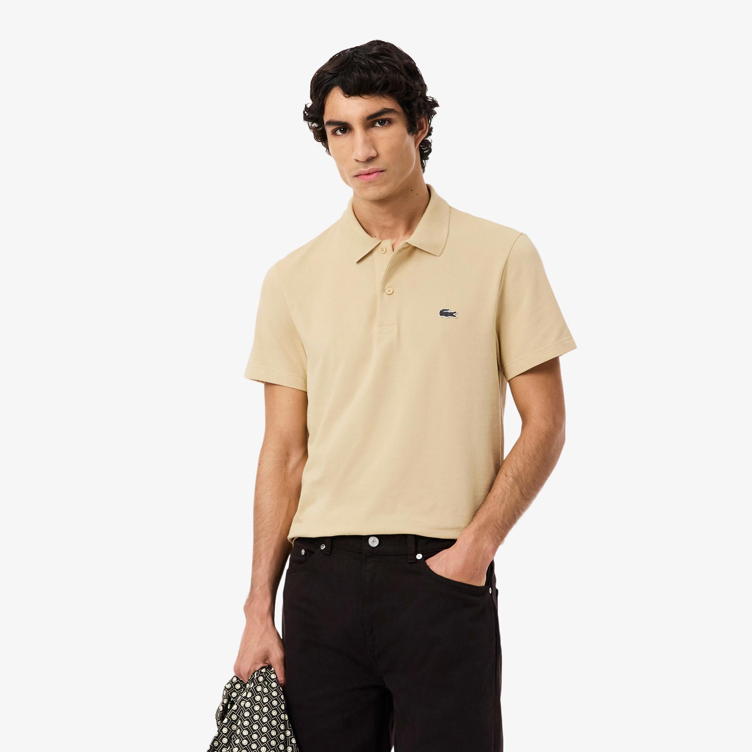 Lacoste Polo Herren - beige, weiß