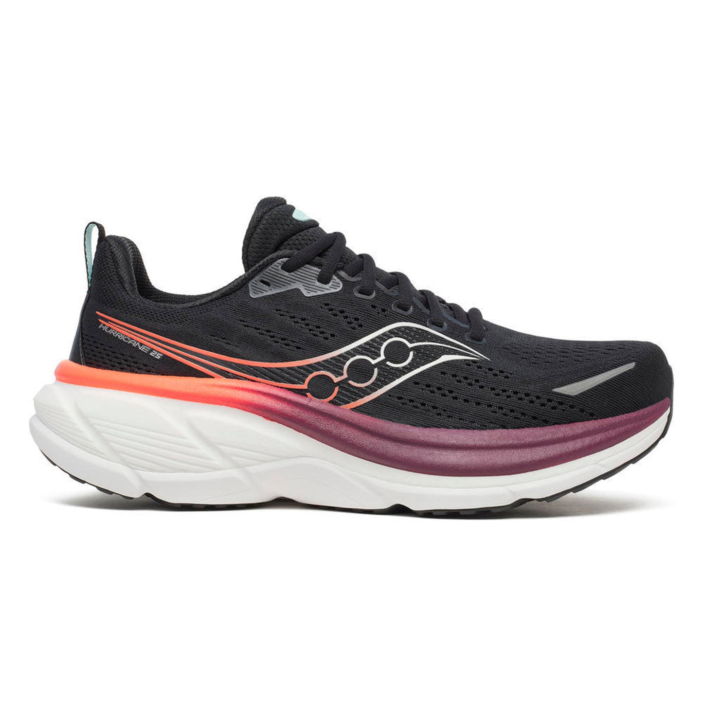 Saucony Hurricane 25 Stabilitätsschuh Herren-schwarz, weinrot