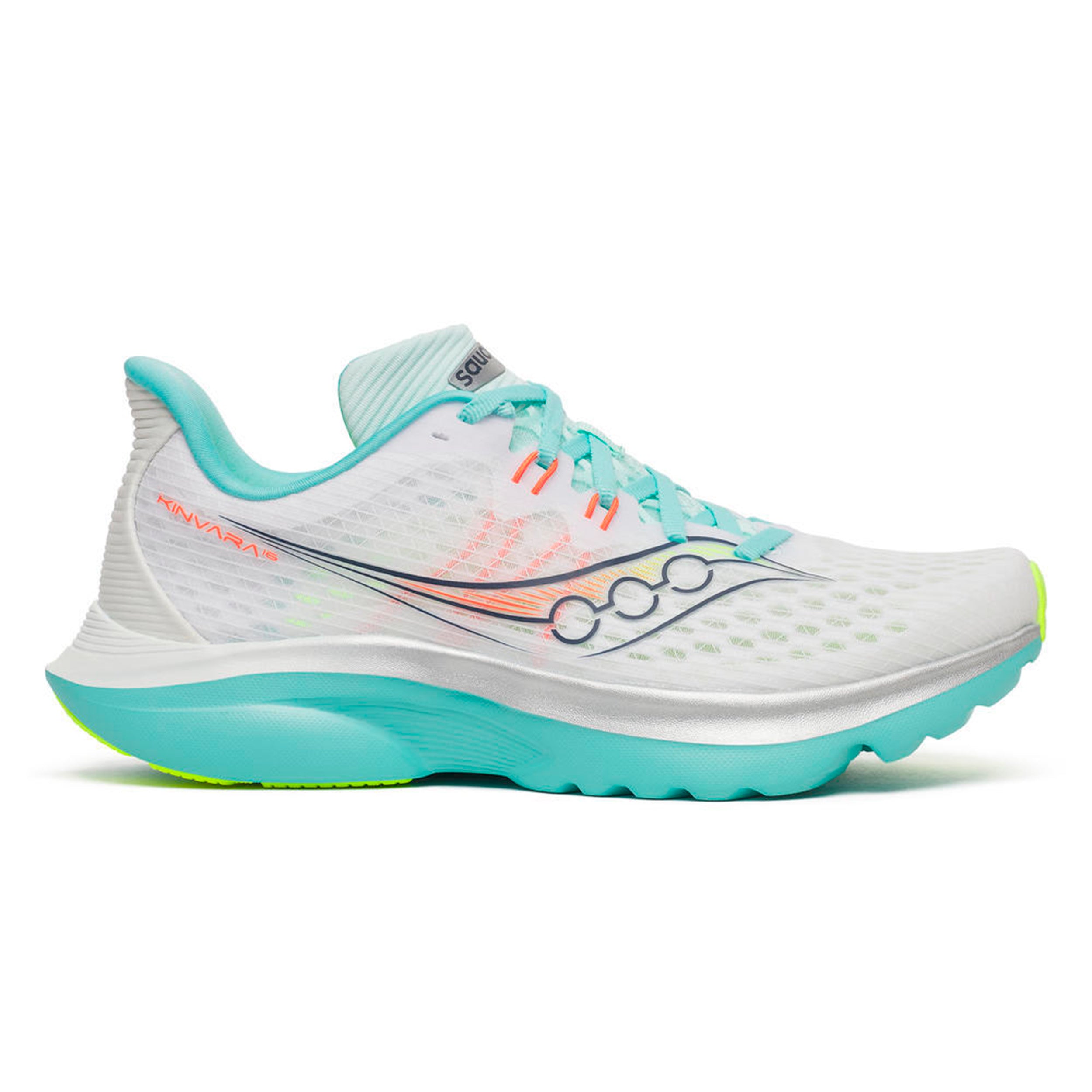 Saucony Kinvara 16 Neutralschuh Damen-weiß, türkis