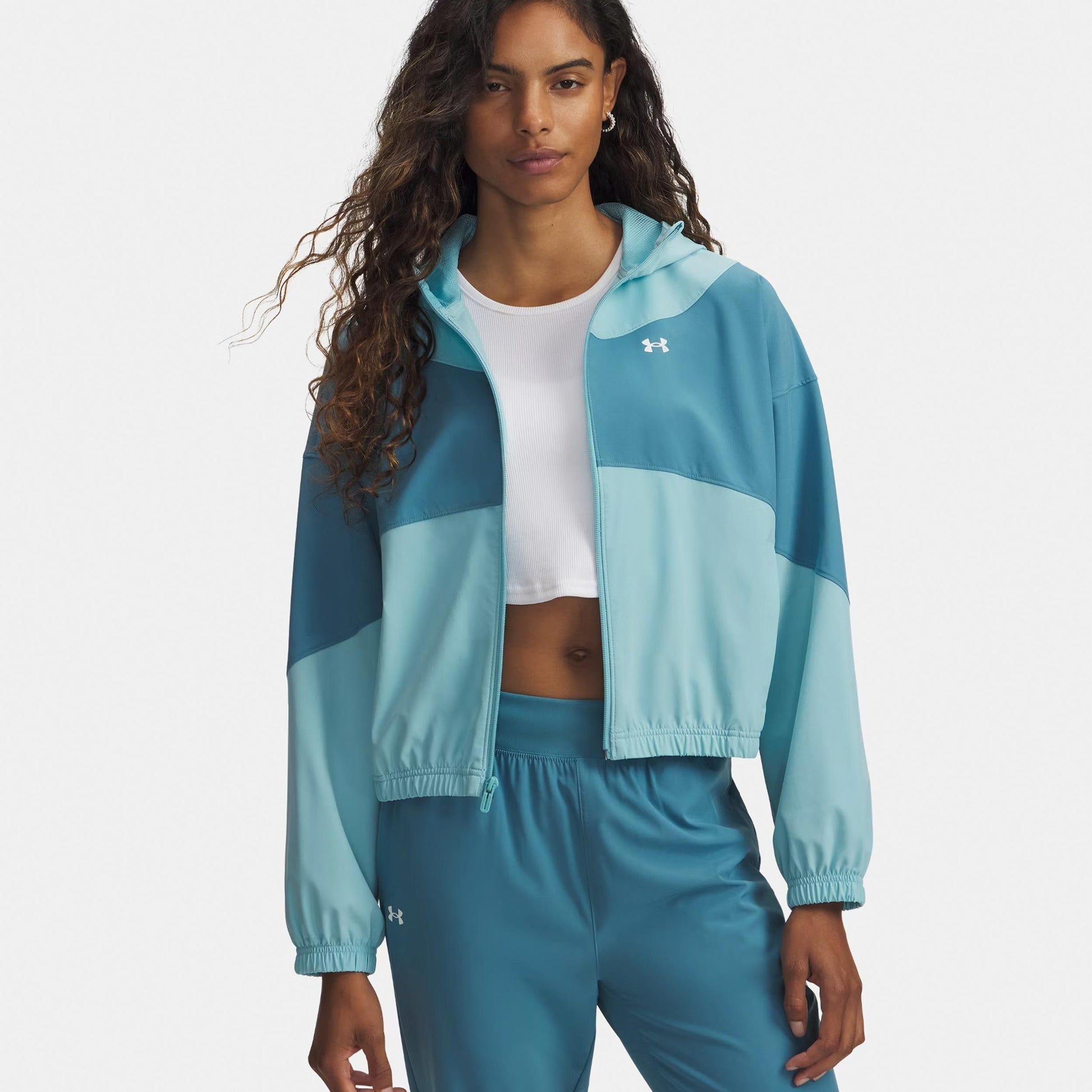 Under Armour Rival Woven Trainingsjacke Damen-blau