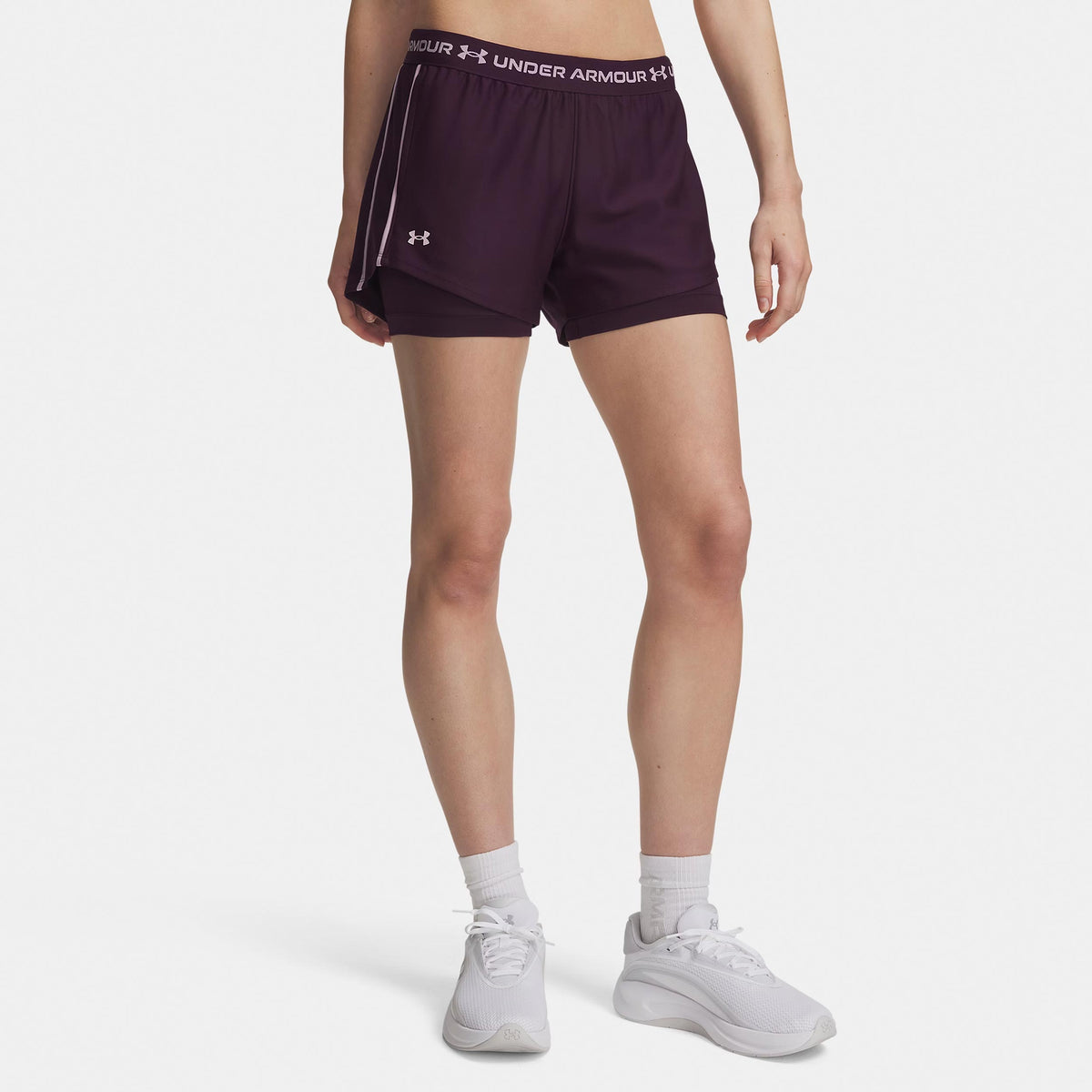 Under Armour Tech Play Up 2in1  Shorts Damen - lila, altrosa
