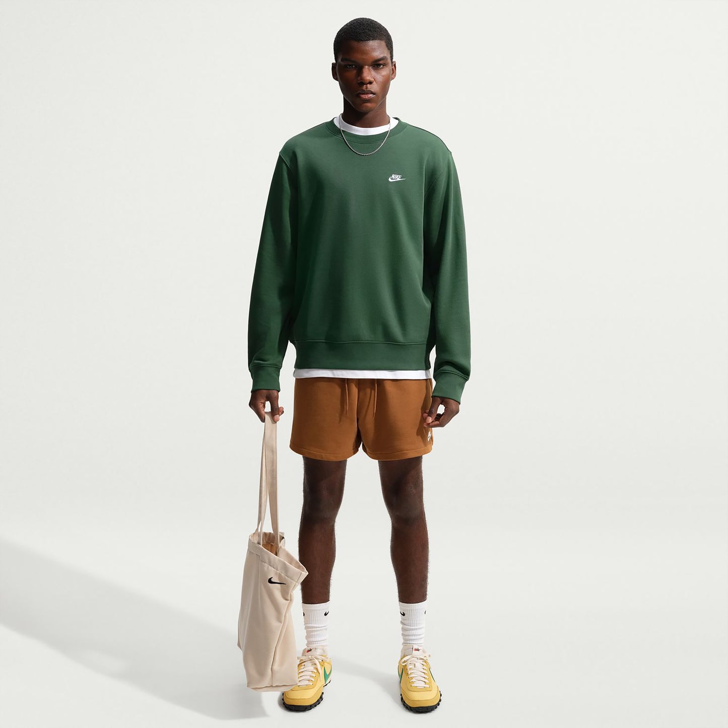 Nike Club Crew Sweatshirt Men - dark green