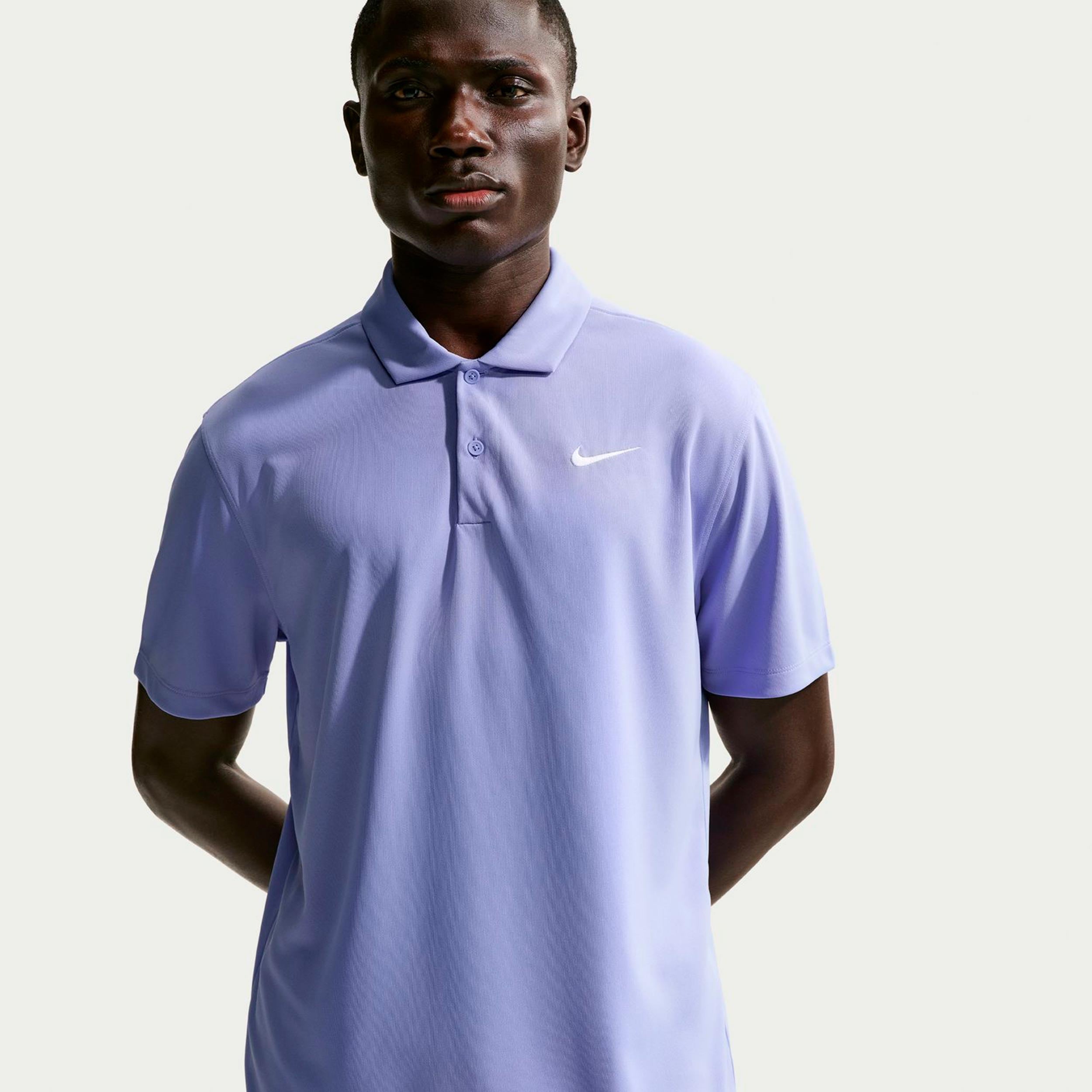 Nike Dri-Fit Victory Court Solid Polo Herren - blaugrau