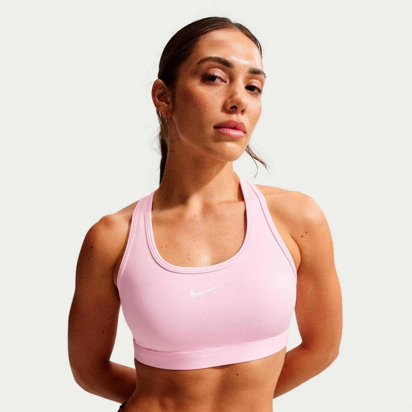 Nike Swoosh Medium Sport-BH Damen-rosa, mauve