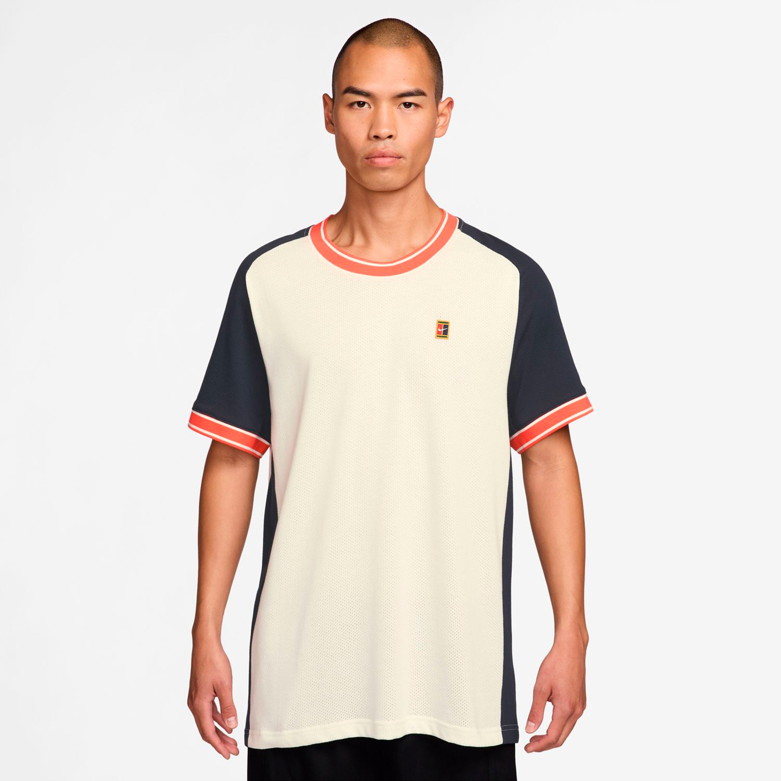 Nike Court Heritage T-Shirt Men-cream, dark blue