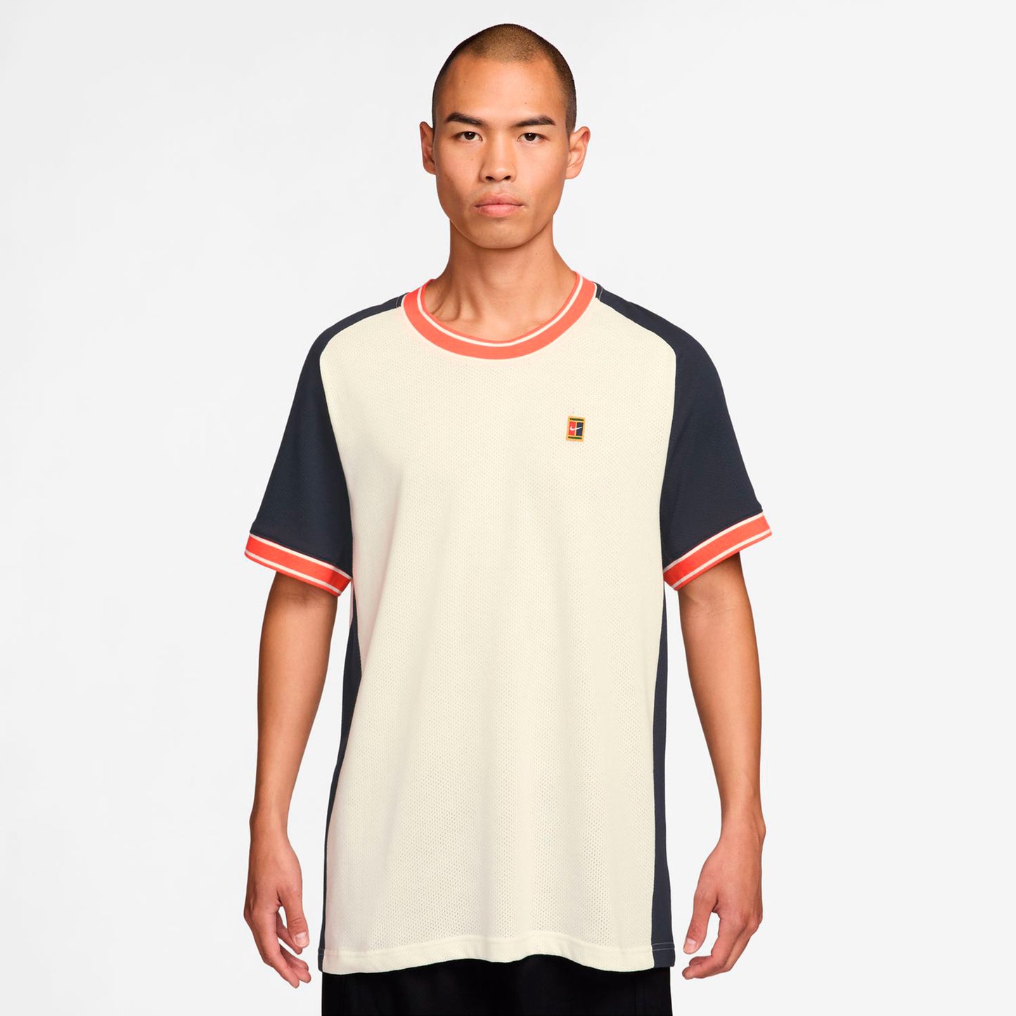 Nike Court Heritage T-Shirt Men-cream, dark blue