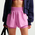 Dri-Fit One Mid Rise 2in1 3in Shorts Women-lilac, white