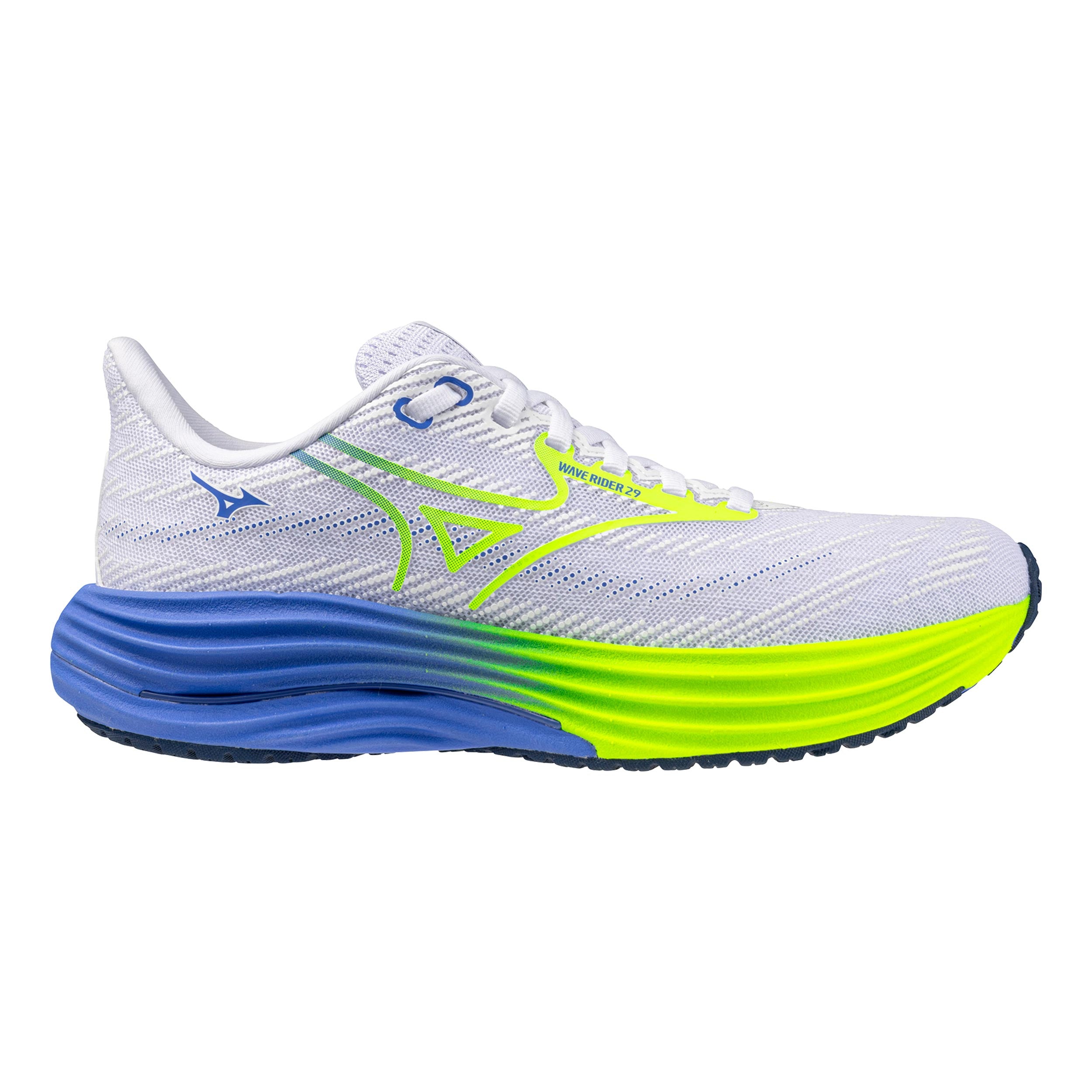 Mizuno Wave Rider 29                   Neutral running shoe Women-white, yellow