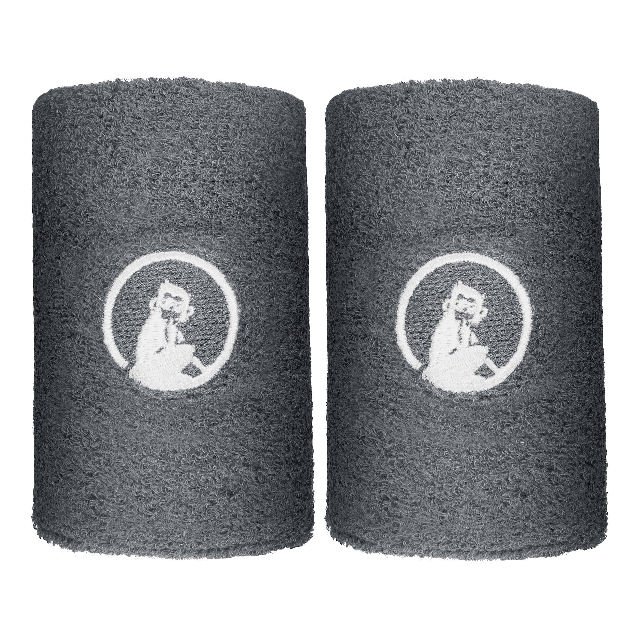 Quiet Please Wristband 2 Pack long - dark grey, white
