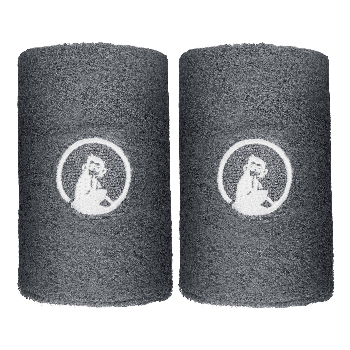 Quiet Please Wristband 2 Pack long - dark grey, white