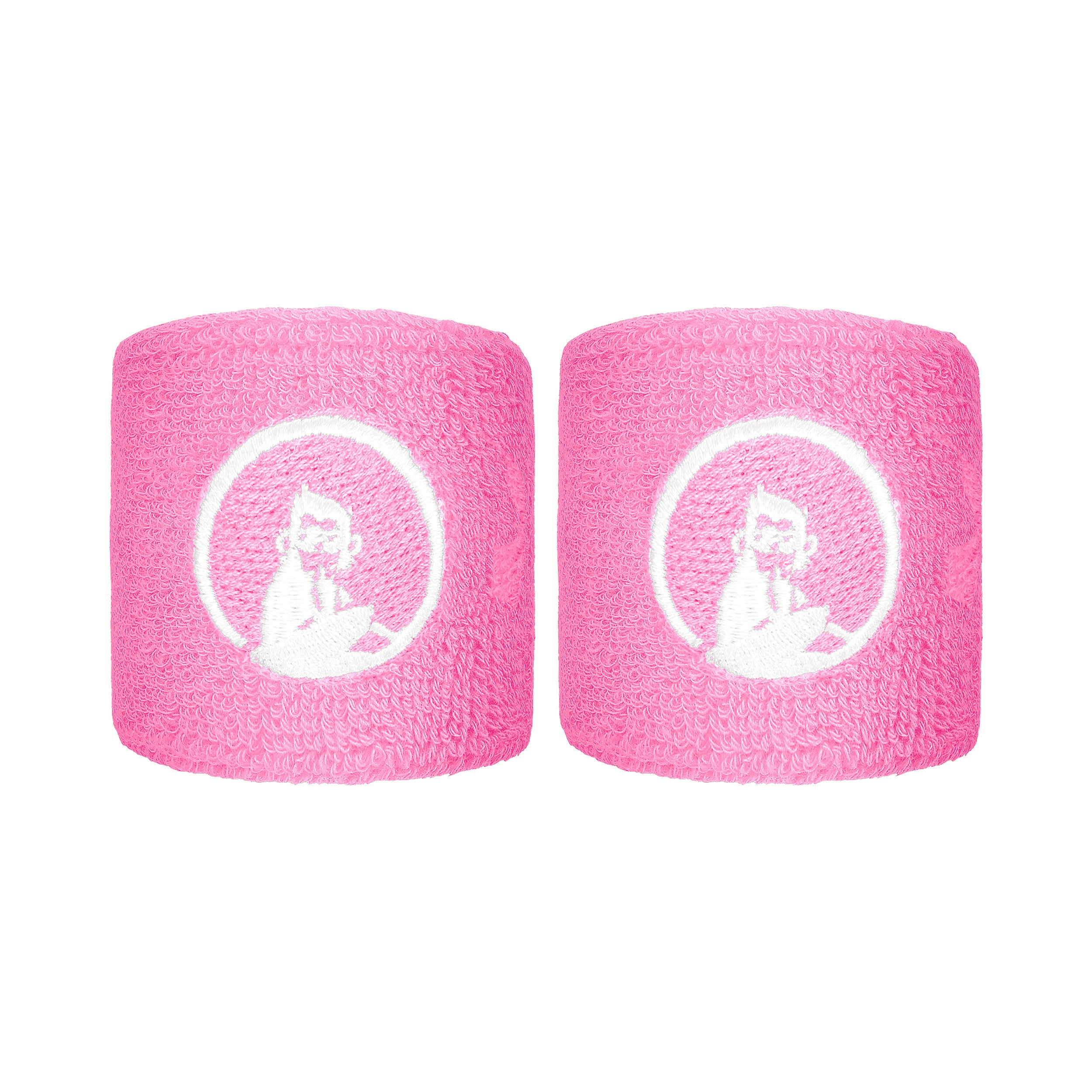Quiet Please Wristband 2 Pack short - pink, white