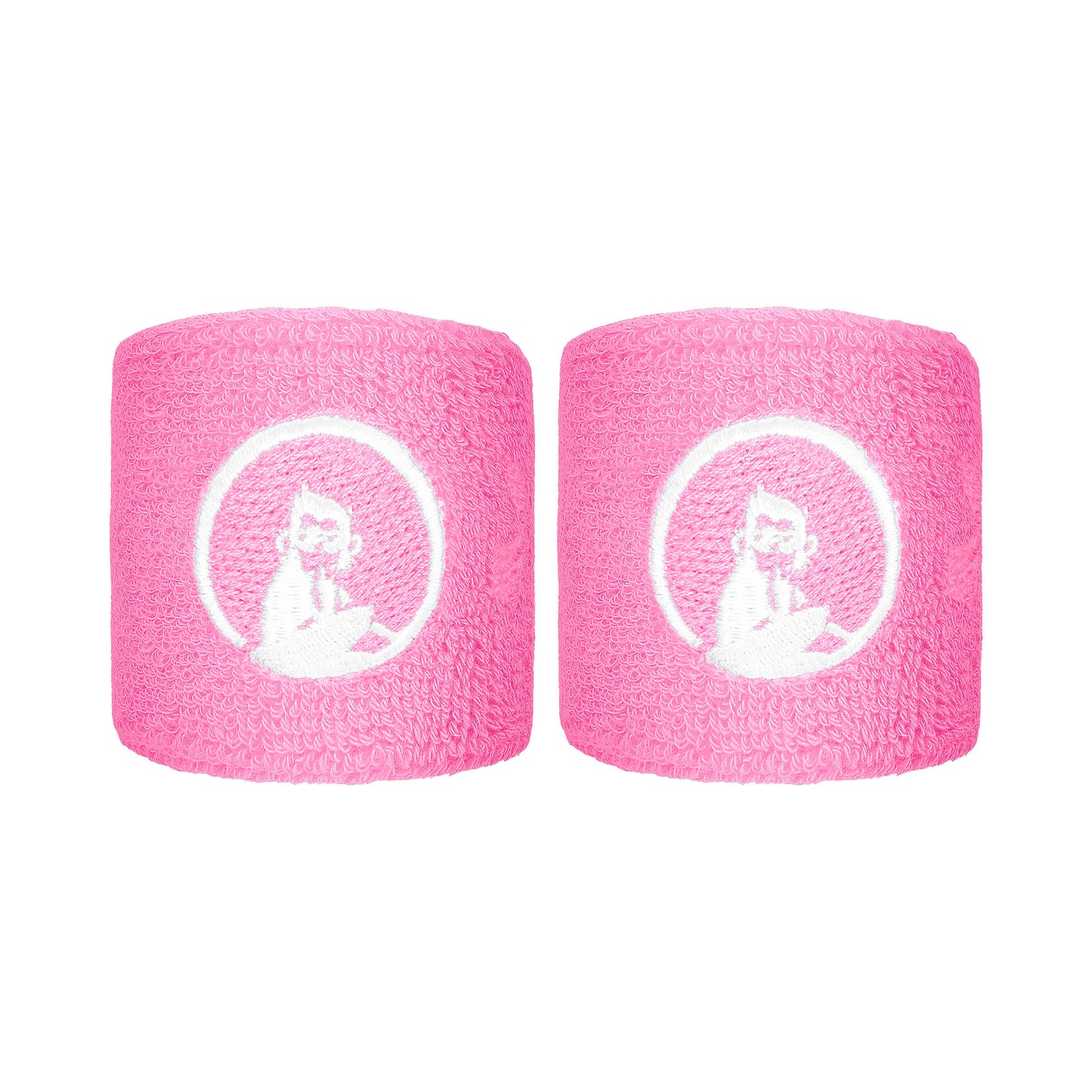 Quiet Please Wristband 2 Pack short - pink, white