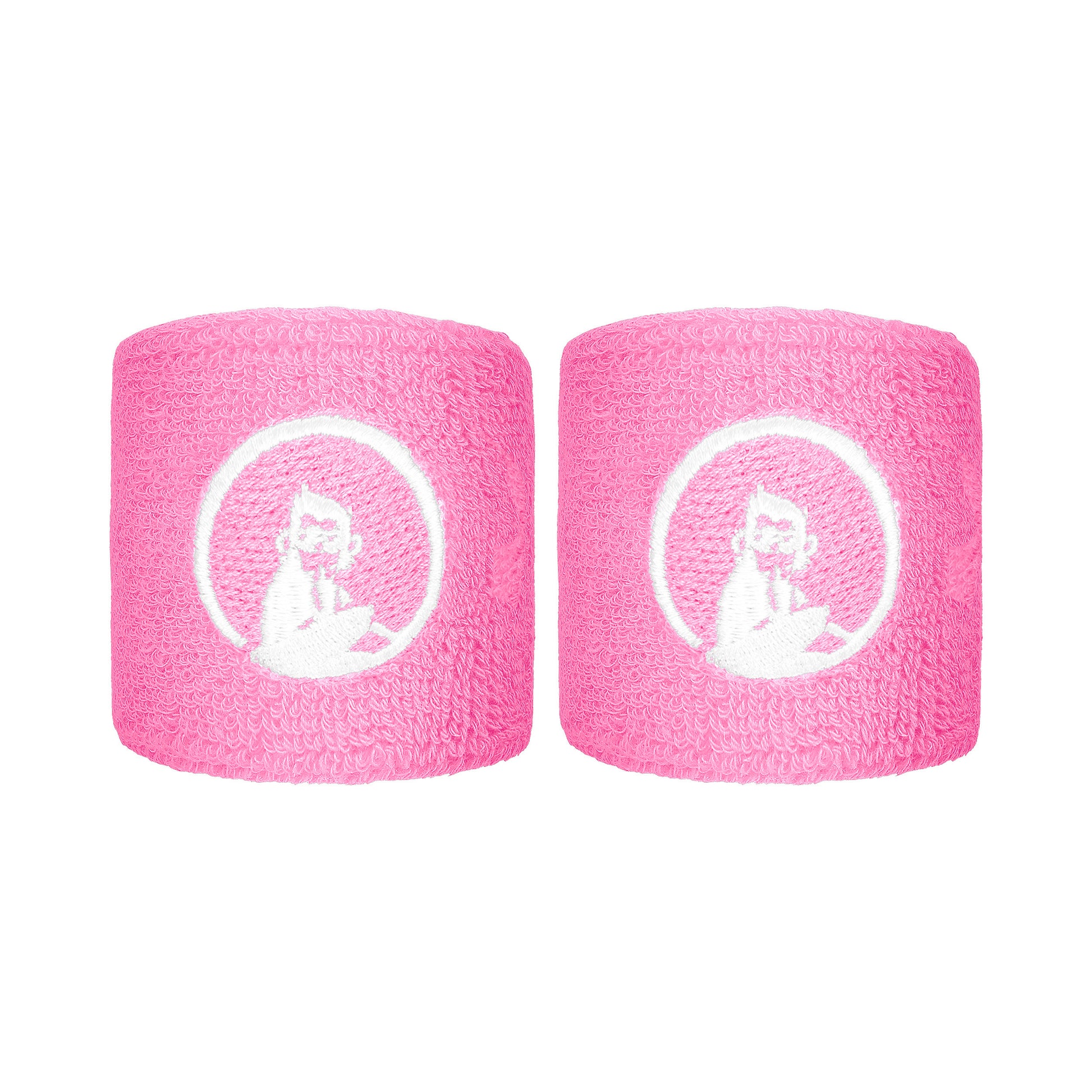 Quiet Please Wristband 2 Pack short - pink, white