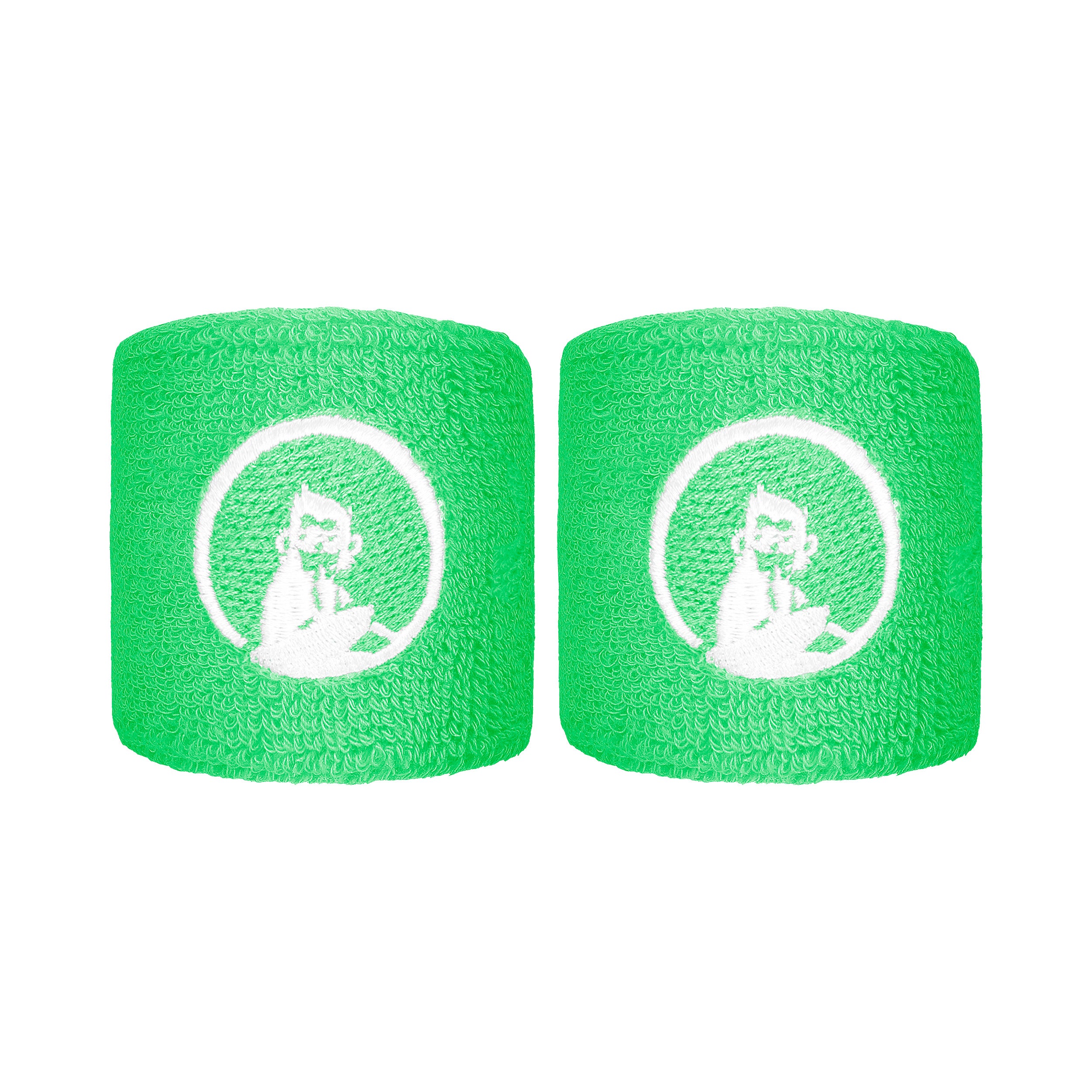 Quiet Please Wristband 2 Pack short - green, white