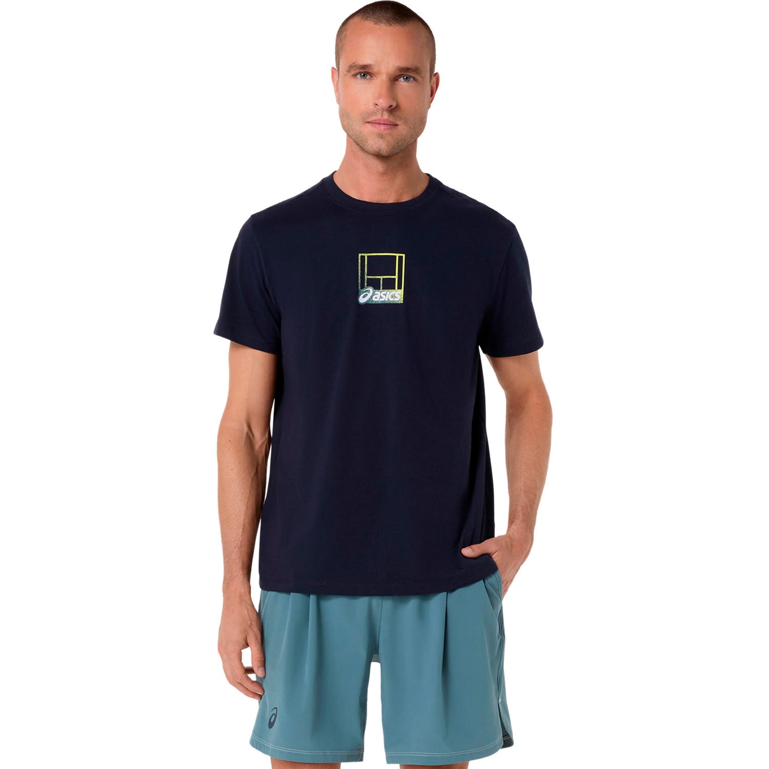 ASICS Court Core Graphic T-Shirt Men-dark blue