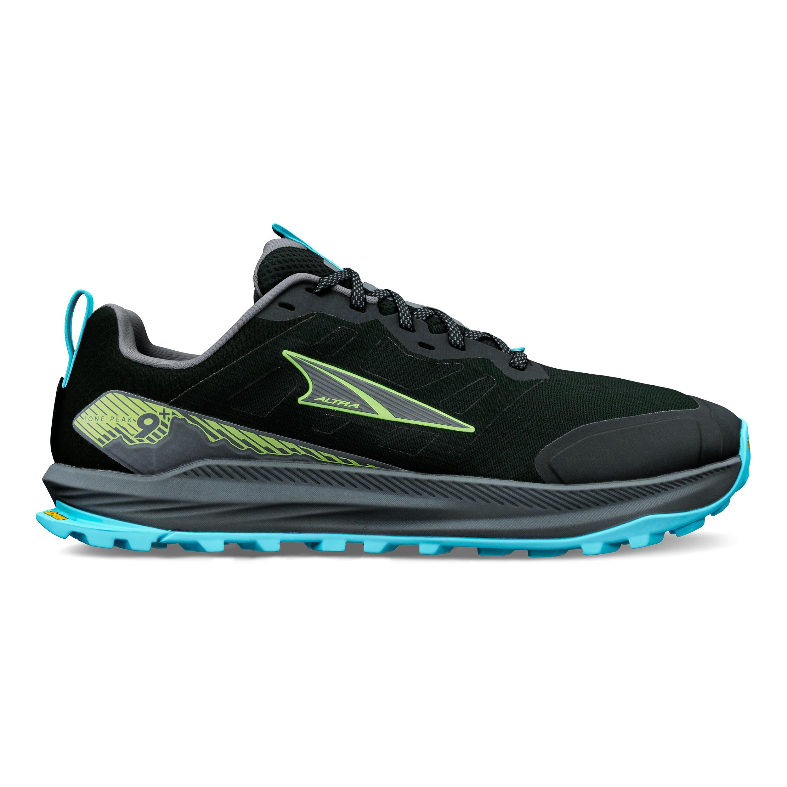 Altra Lone Peak 9+ Trailschuh Herren - schwarz, limette
