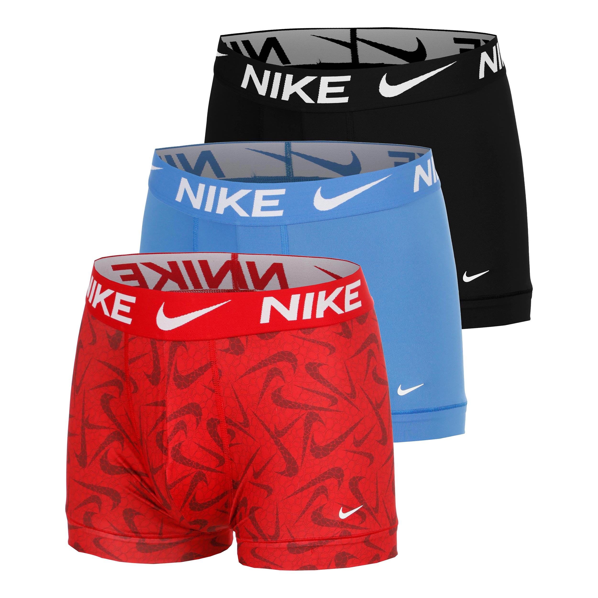 Nike Dri-Fit Essential Micro Trunk Boxer Short - 3er Pack Herren-rot, blau