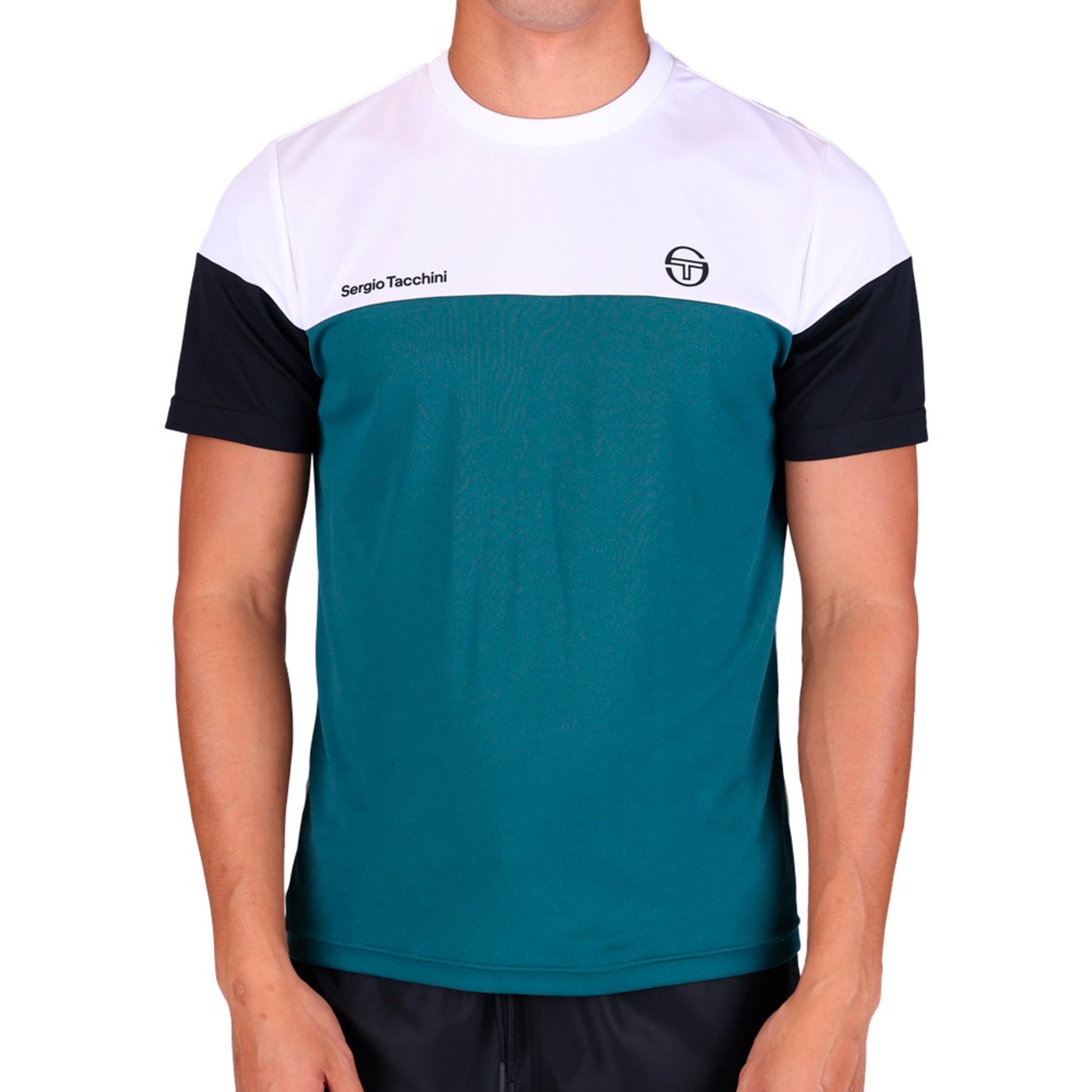 Sergio Tacchini Prave T-Shirt Herren - weiß, petrol