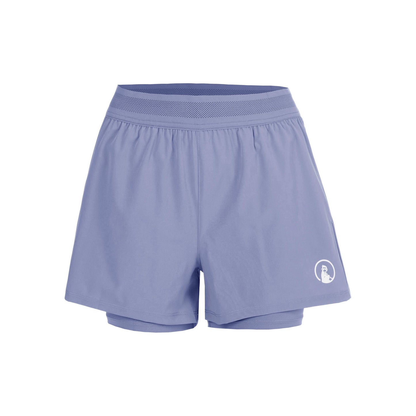 Quiet Please Glow Rematch 2In1 Shorts Women - blue