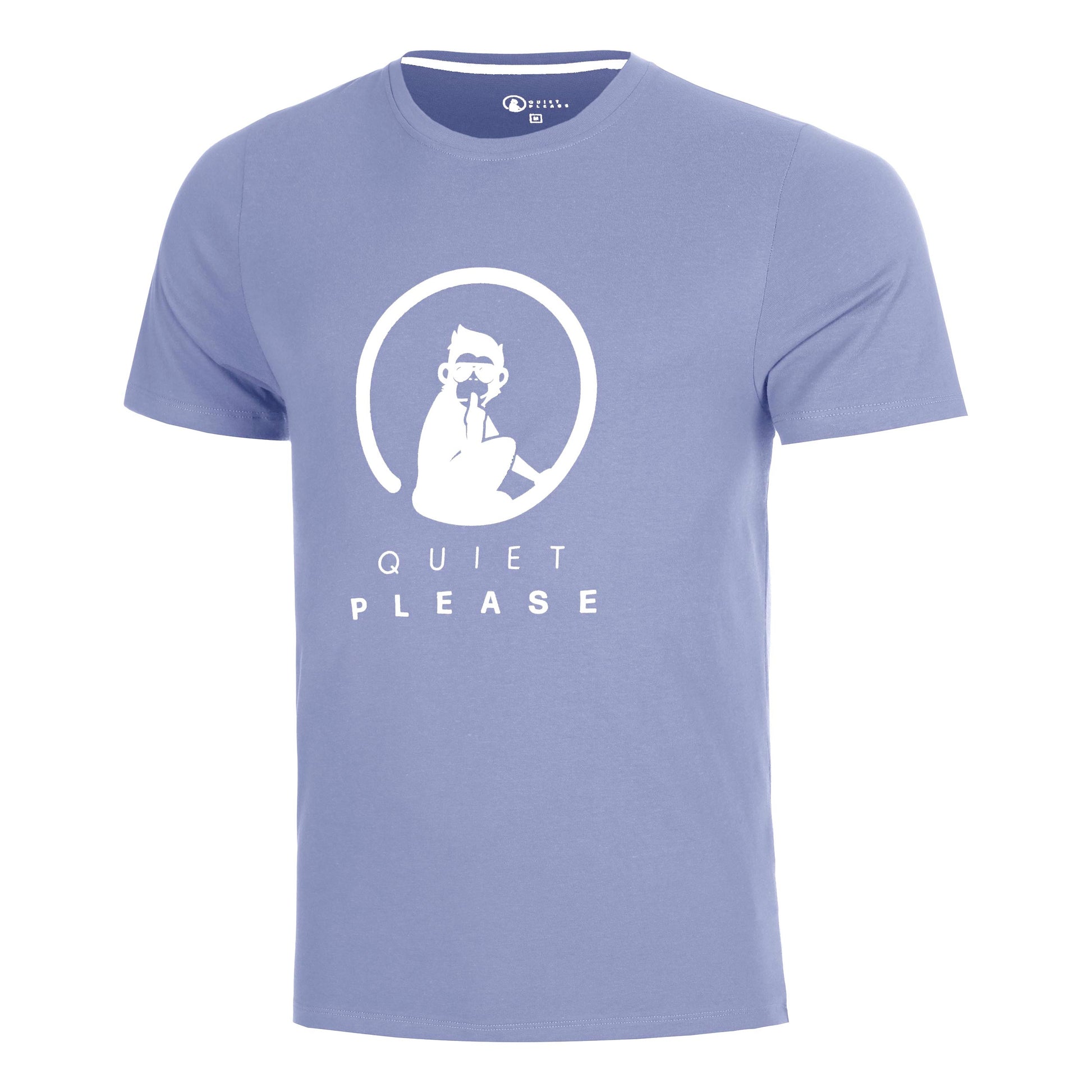 Quiet Please Glow Training T-Shirt Herren - blau, creme