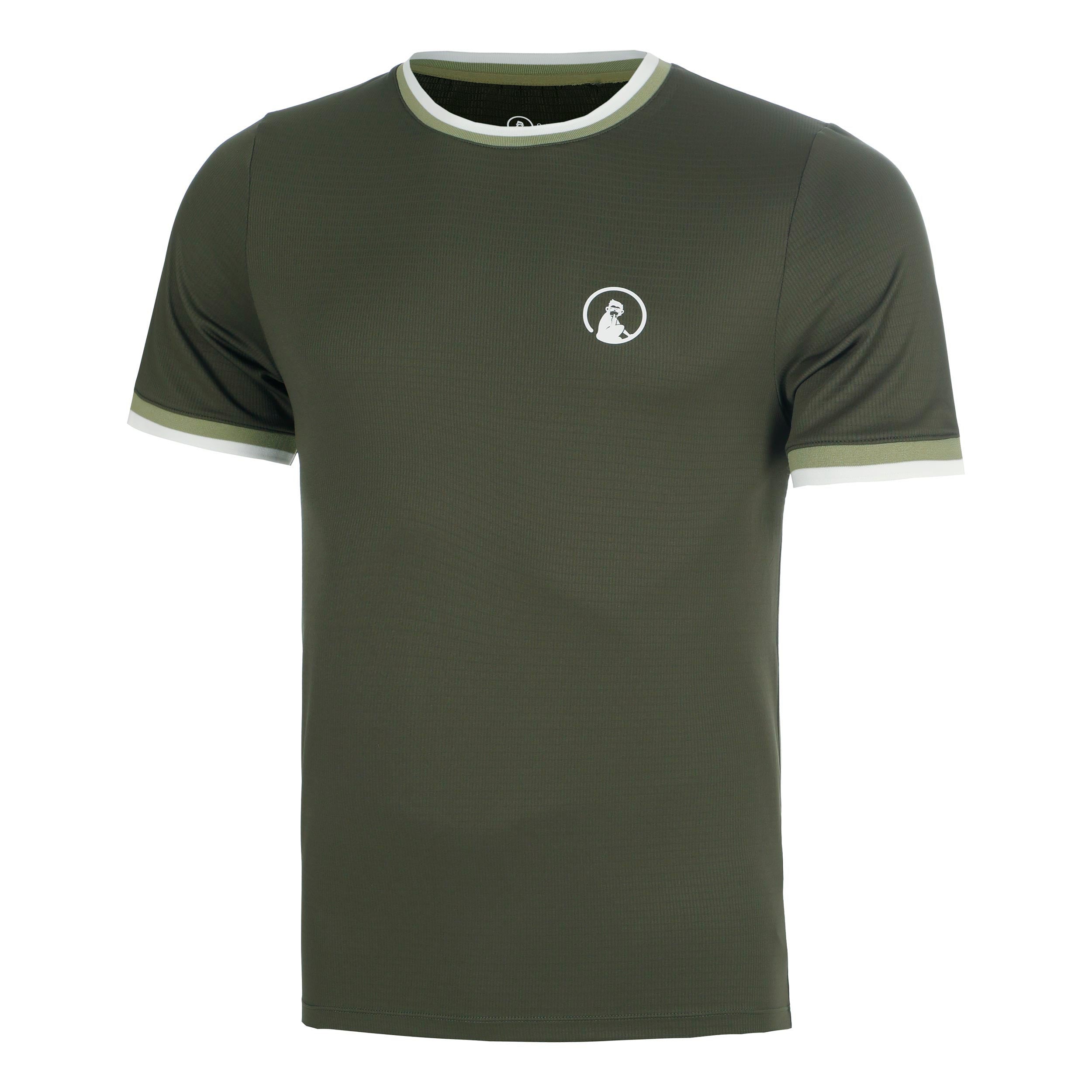 Quiet Please Memories Break Ringer T-Shirt Men - dark green