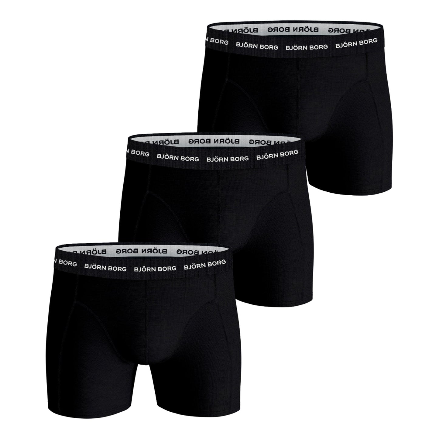 Björn Borg Cotton Stretch Boxer Short 3er Pack Herren - schwarz